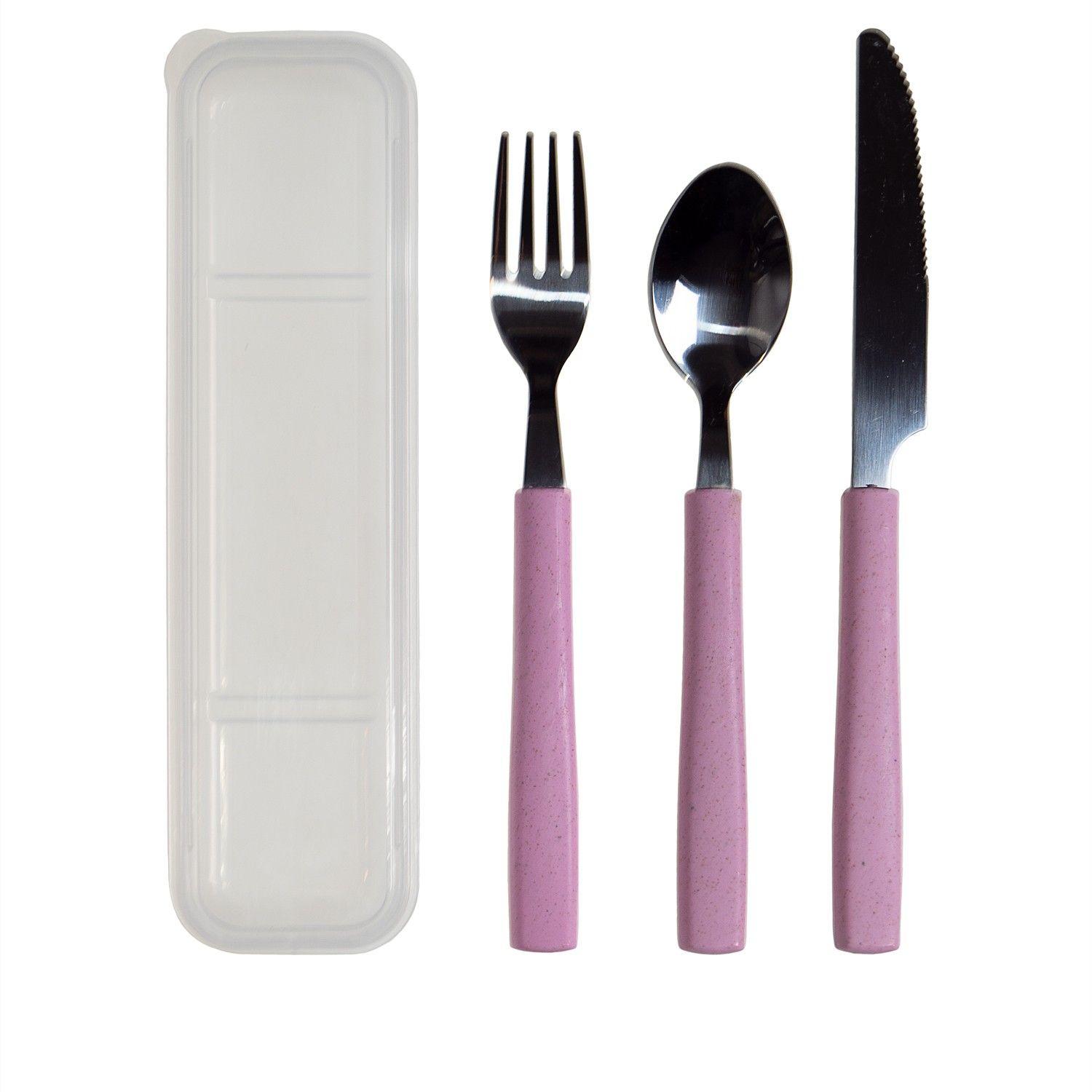 Set Cubiertos 2 Rosa Topsoc-0