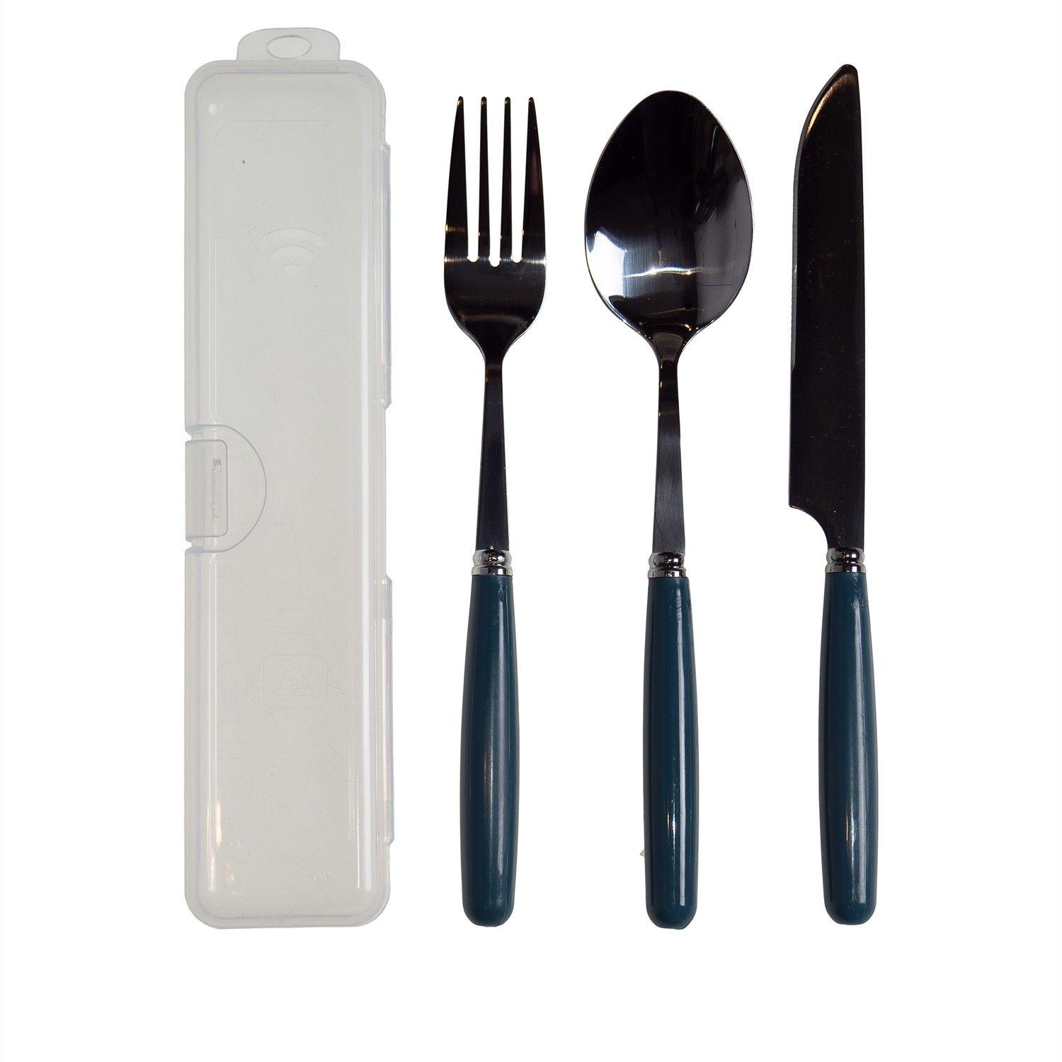 Set Cubiertos 9 Azul Topsoc-0
