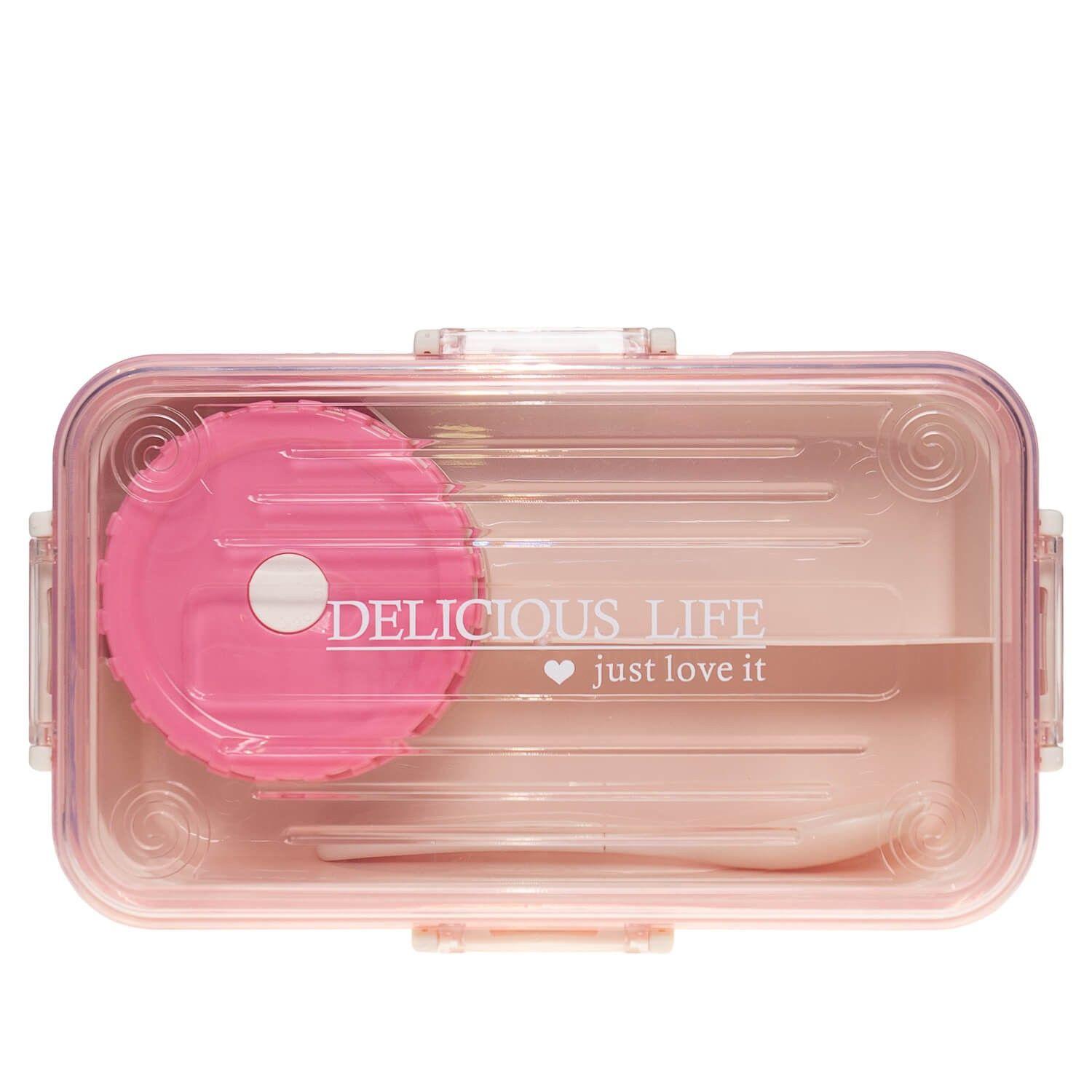 Lonchera Bento Box Rectanguar Rosa Topsoc-1