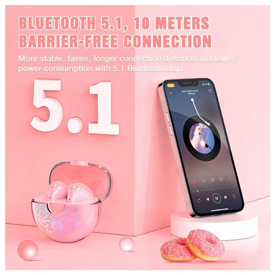 Audifonos Tws In-ear Inalámbricos Onikuma T35 Rosados-4