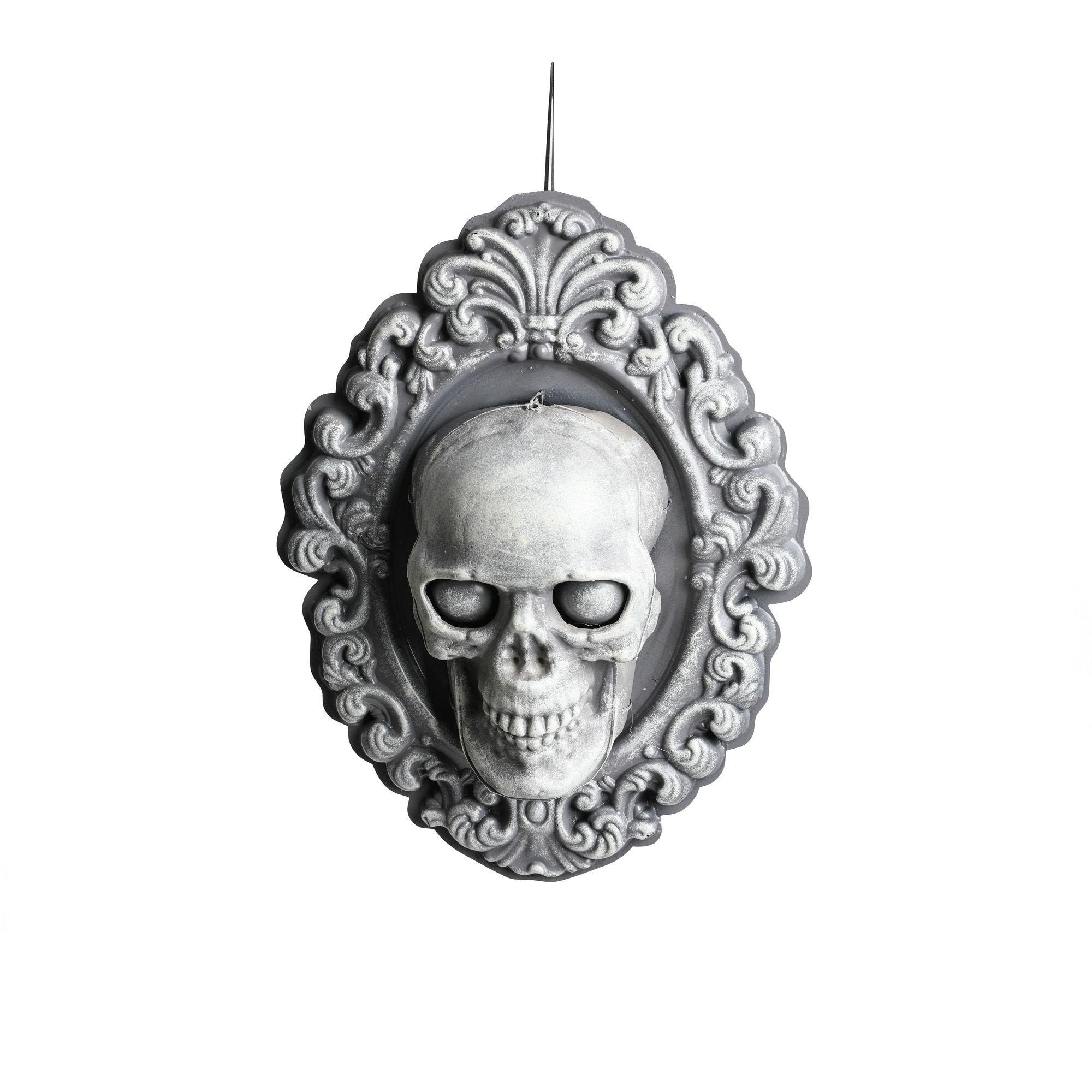 Espejo Blanco con Calavera / Ojos Animados-2