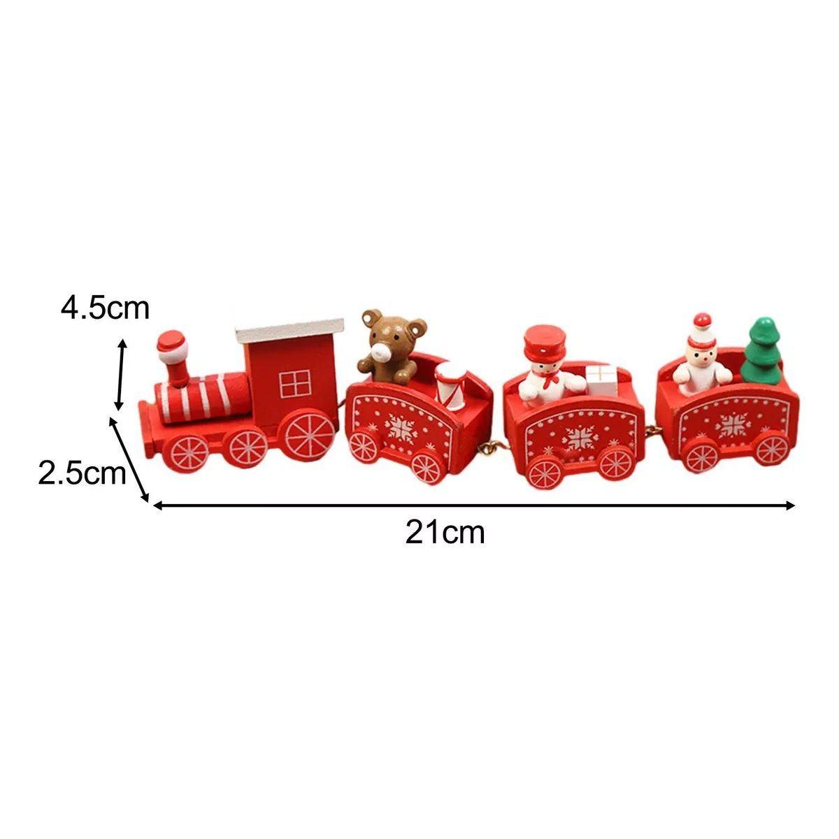 Hey Santa / Trencito Navideño de Madera 21 cm-2