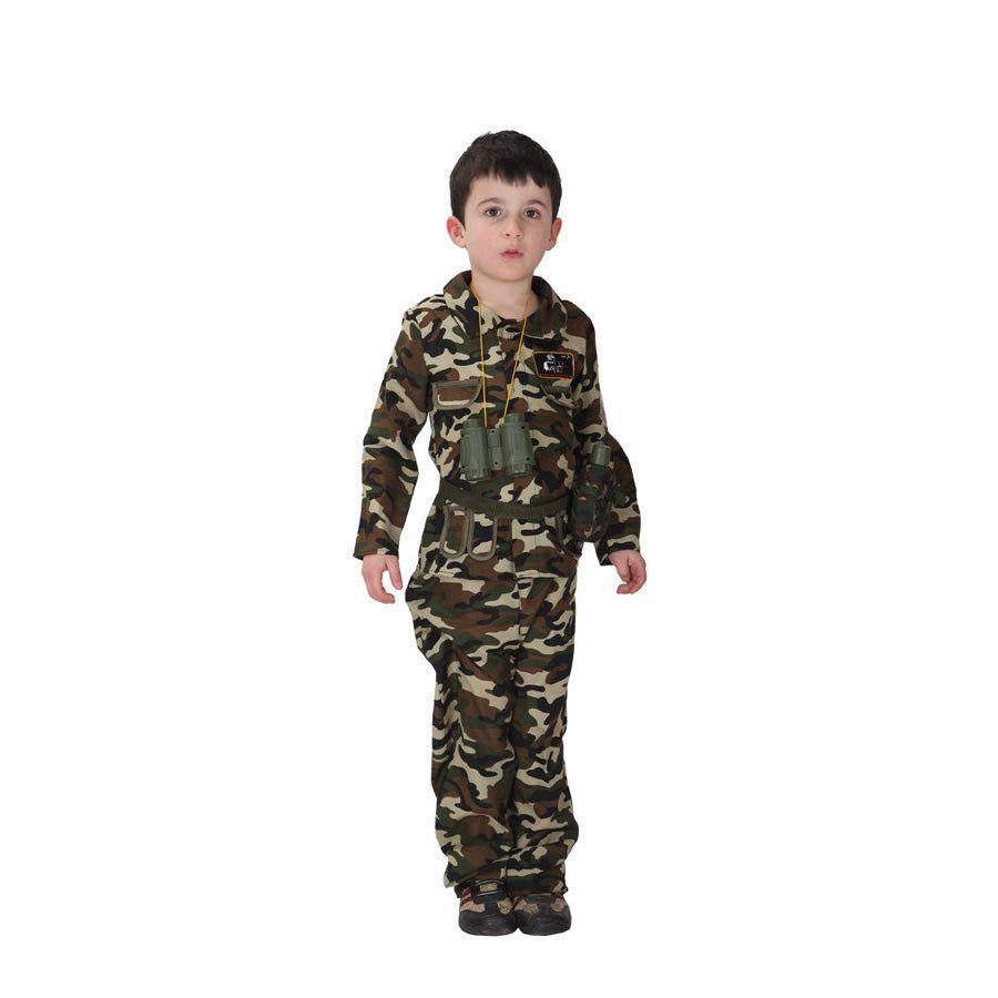 Disfraz de soldado camuflado para niño-0