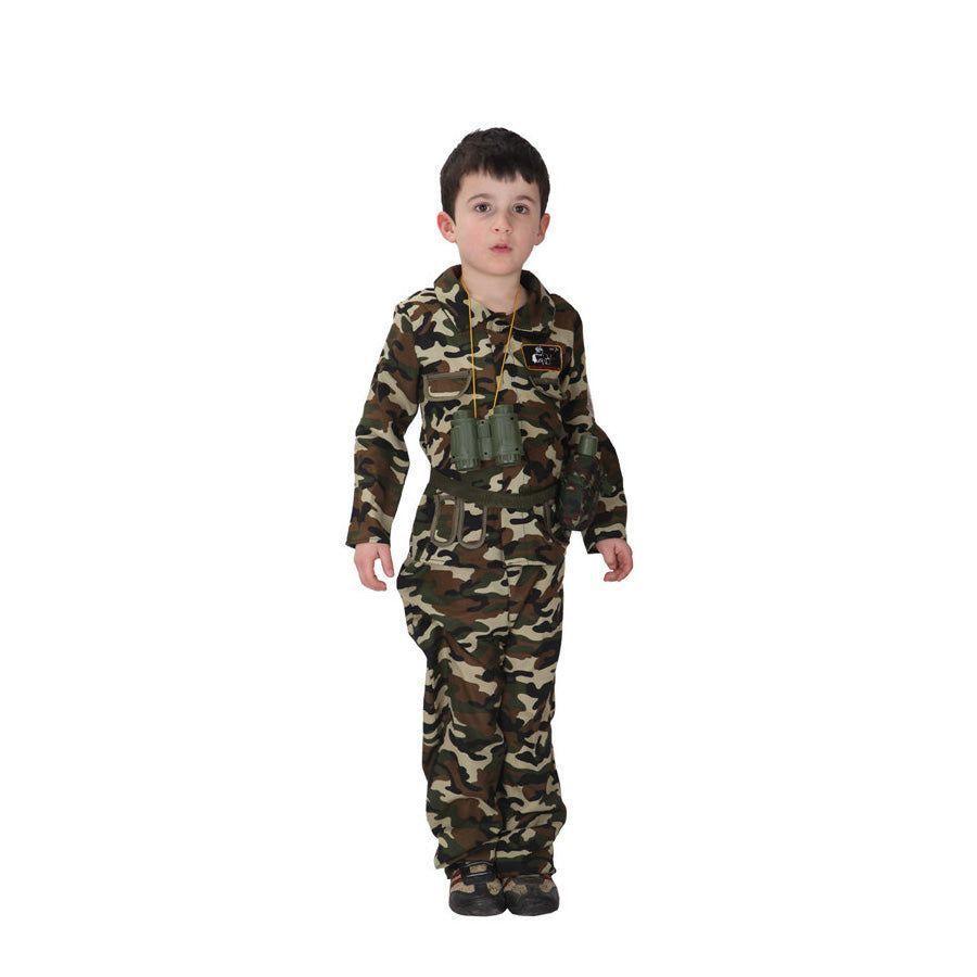 Disfraz de soldado camuflado para niño-0