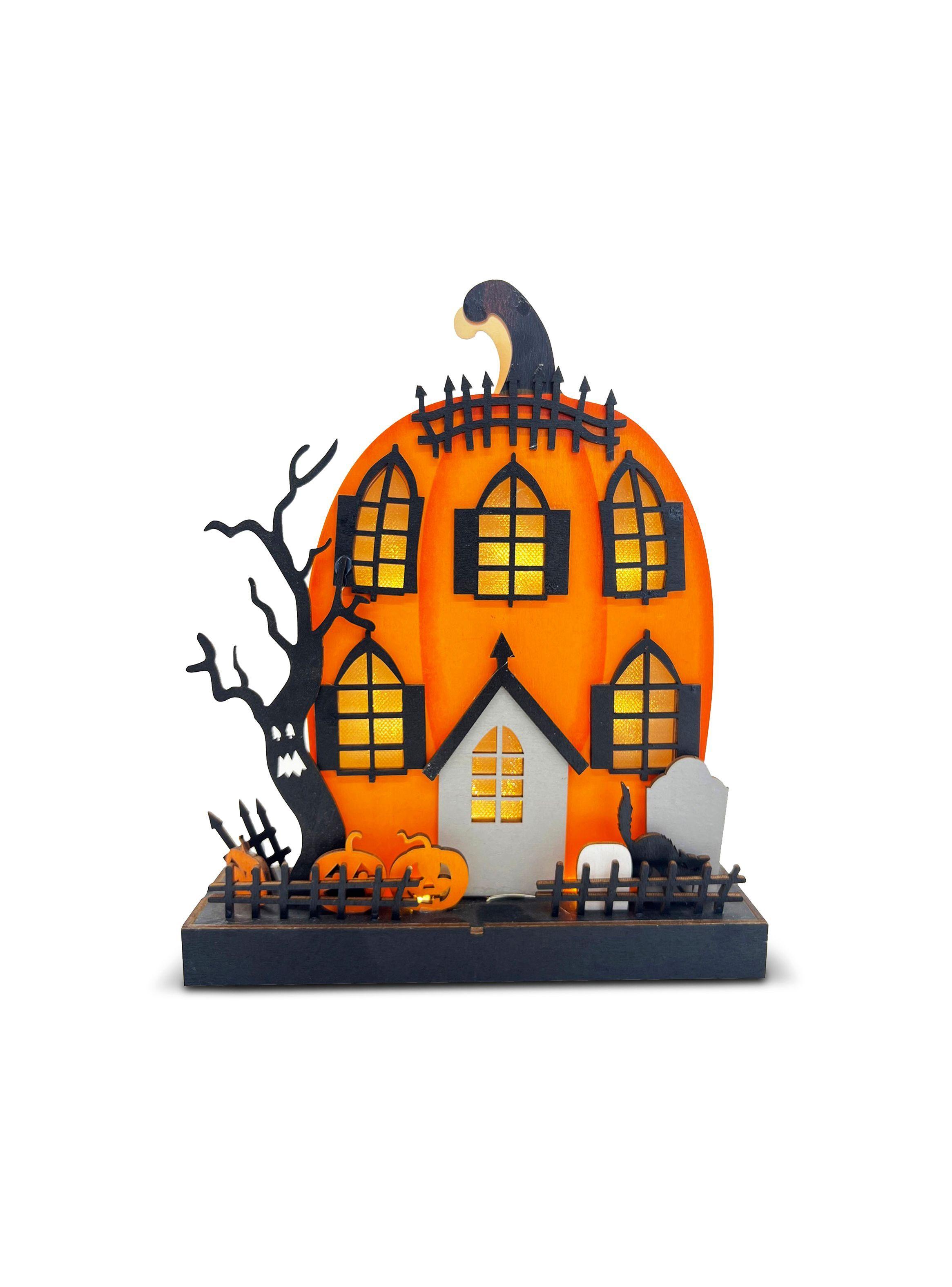 Casa Calabaza Embrujada Led-0