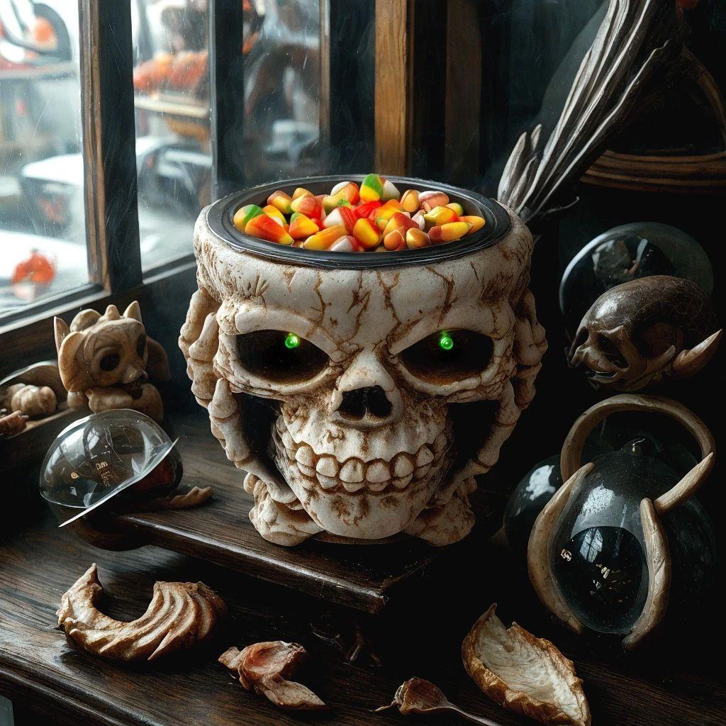 Bowl Calavera Ojos Led-2