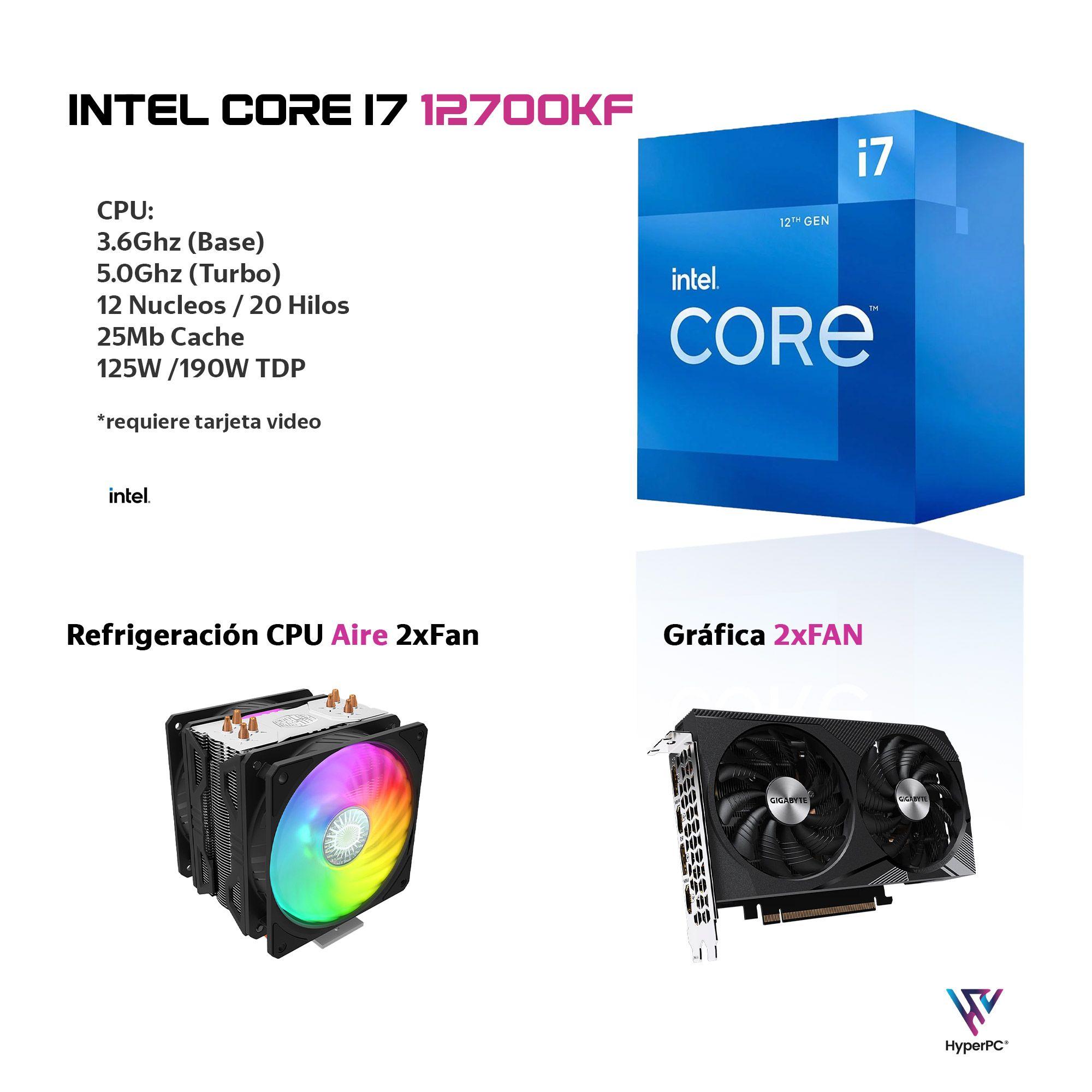 PC GAMER INTEL CORE i7 12700K 32gb DDR5 1Tb RTX 4060 WiFi Air-2