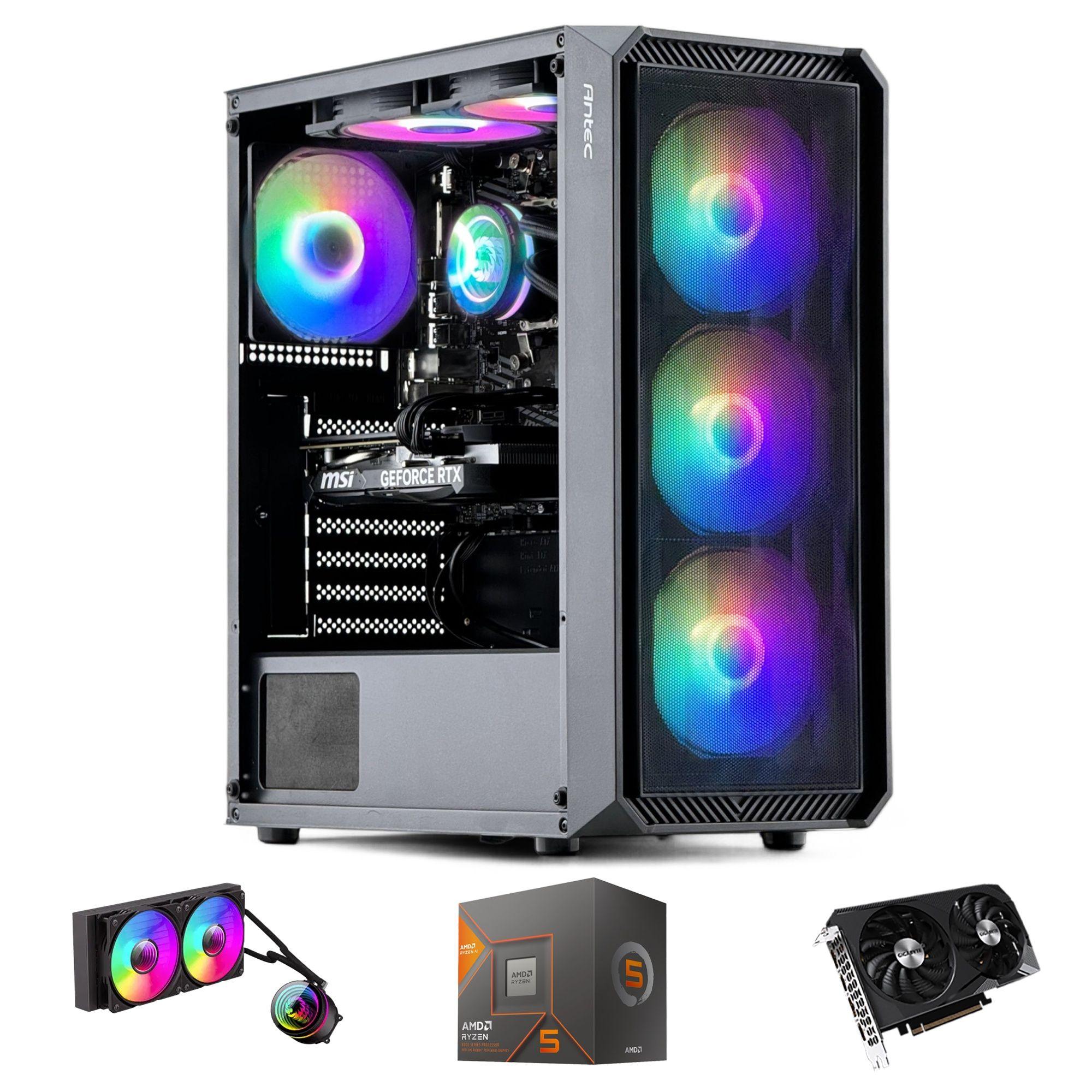 PC GAMER + MONITOR 24 + Perif: AMD RYZEN 5 8400 32Gb 1Tb RTX 4060 WiFi-1