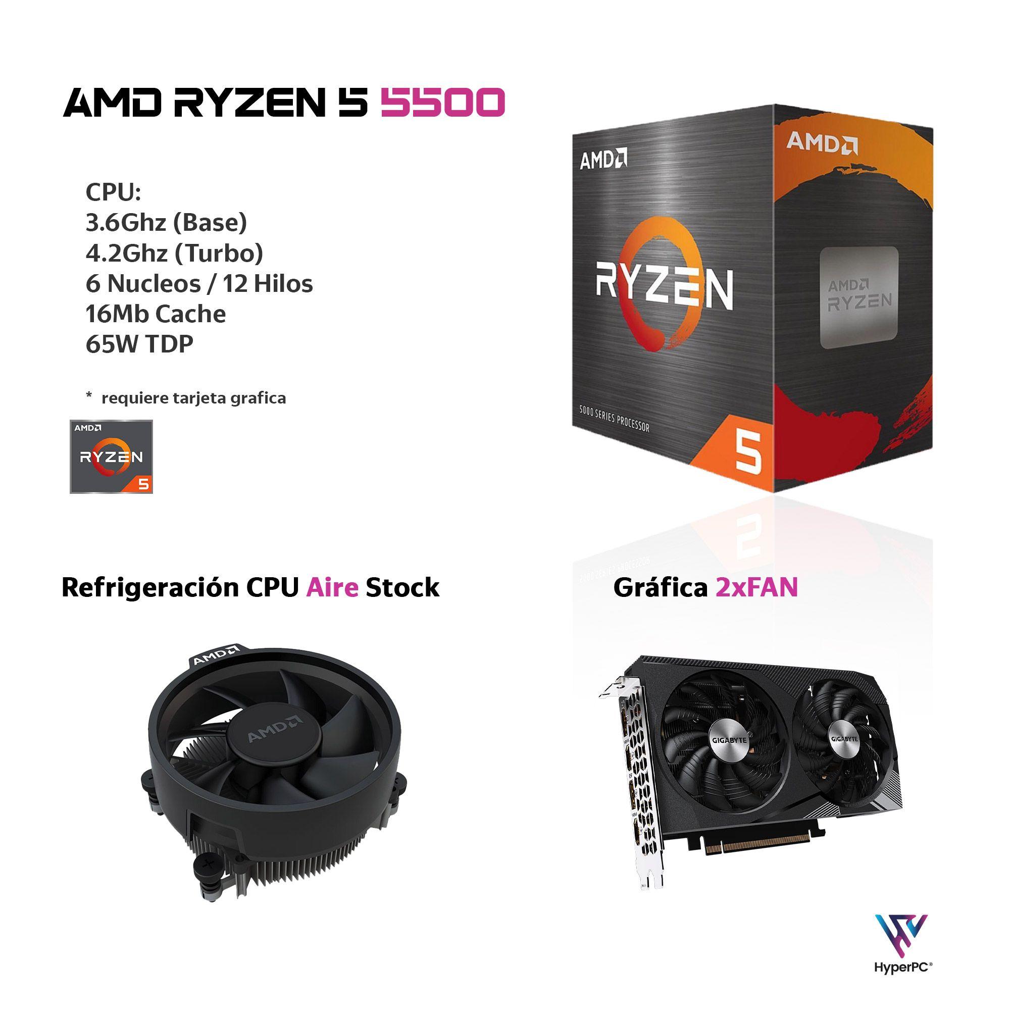 PC GAMER AMD RYZEN 5 5500 16Gb 500Gb RTX 3050-2