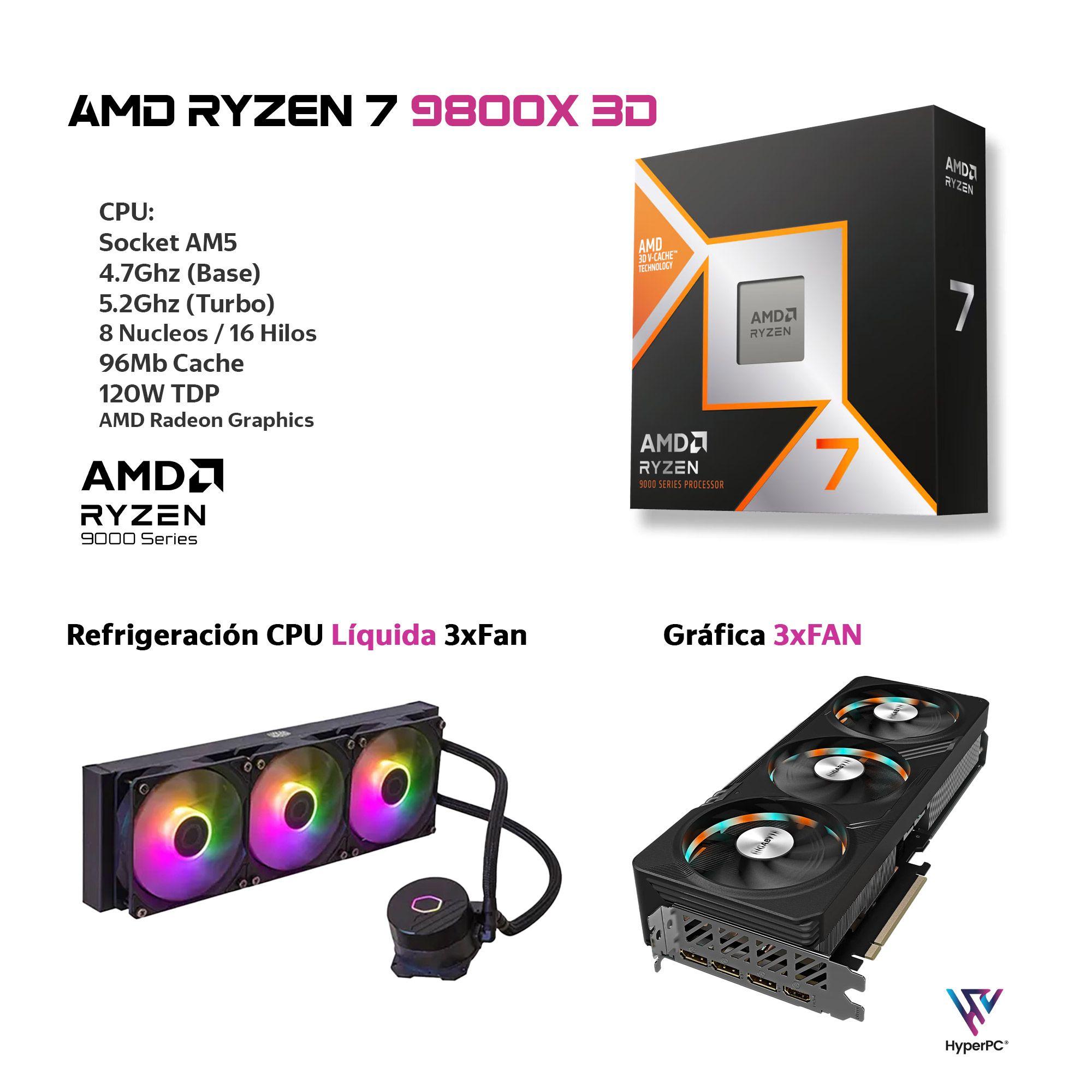 PC GAMER AMD RYZEN 7 9800X3D 32gb 2Tb RTX 5070 12Gb WiFi-2