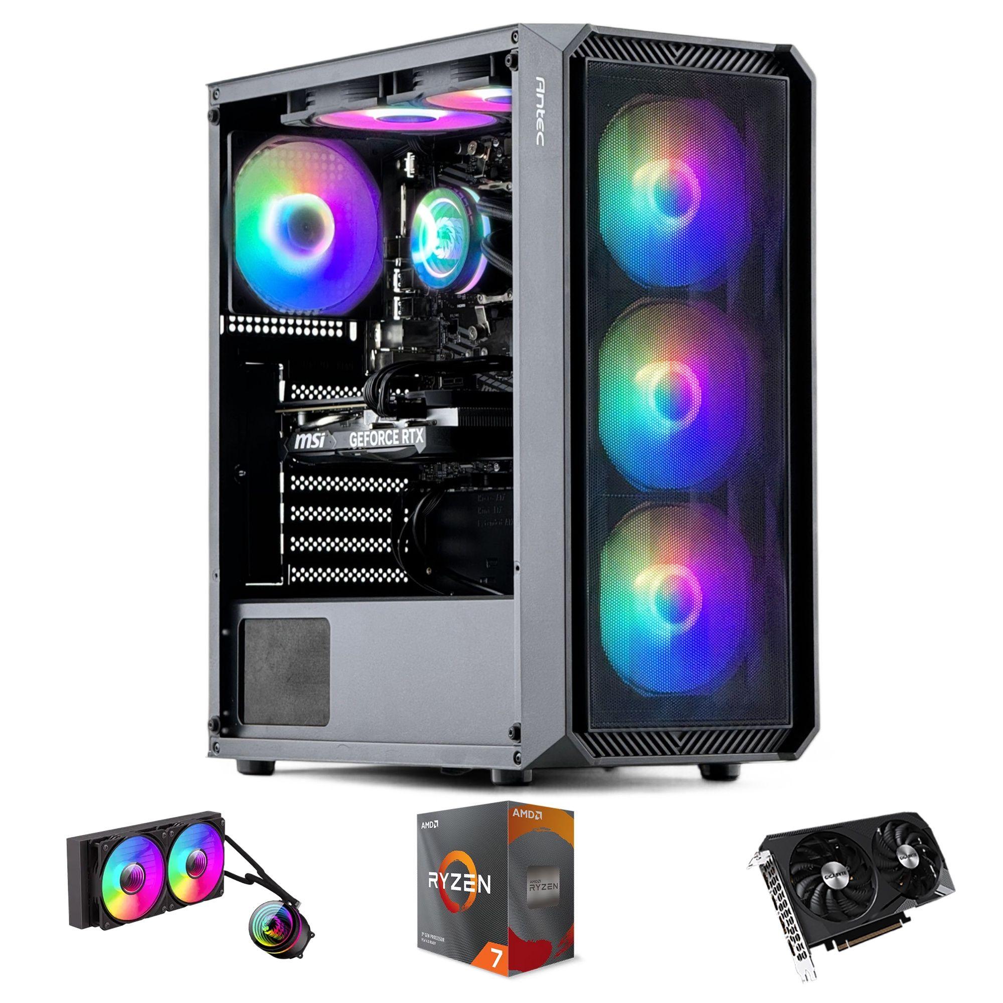 PC GAMER + MONITOR 27 + Perif: AMD RYZEN 7 5700 32Gb 2Tb RTX 3060 WiFi-1