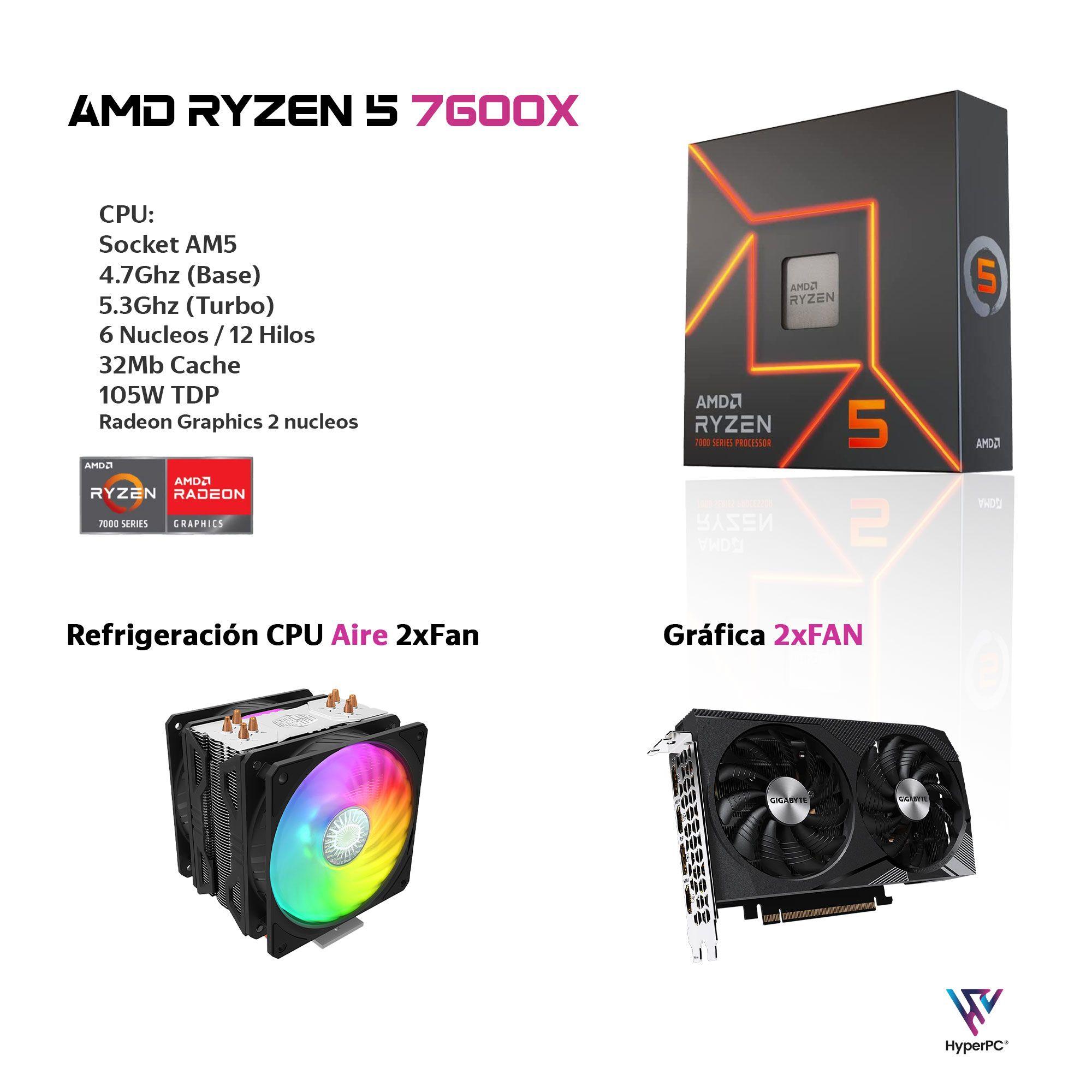 PC GAMER AMD RYZEN 5 7600X 32Gb DDR5 2Tb RTX 3060 WiFi-2