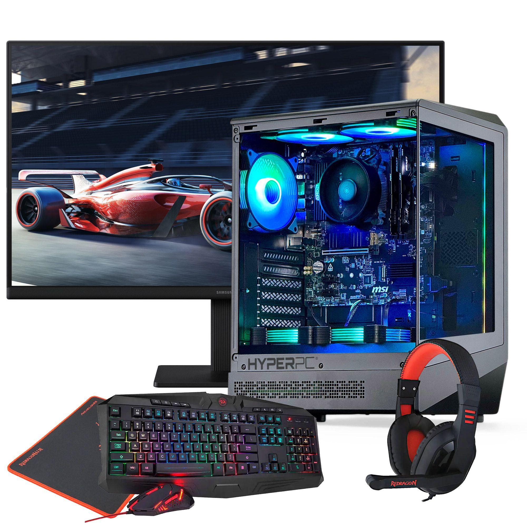 PC GAMER + MONITOR 24 + Perif: INTEL Core i3 14100 16Gb 1Tb UHD 730-0