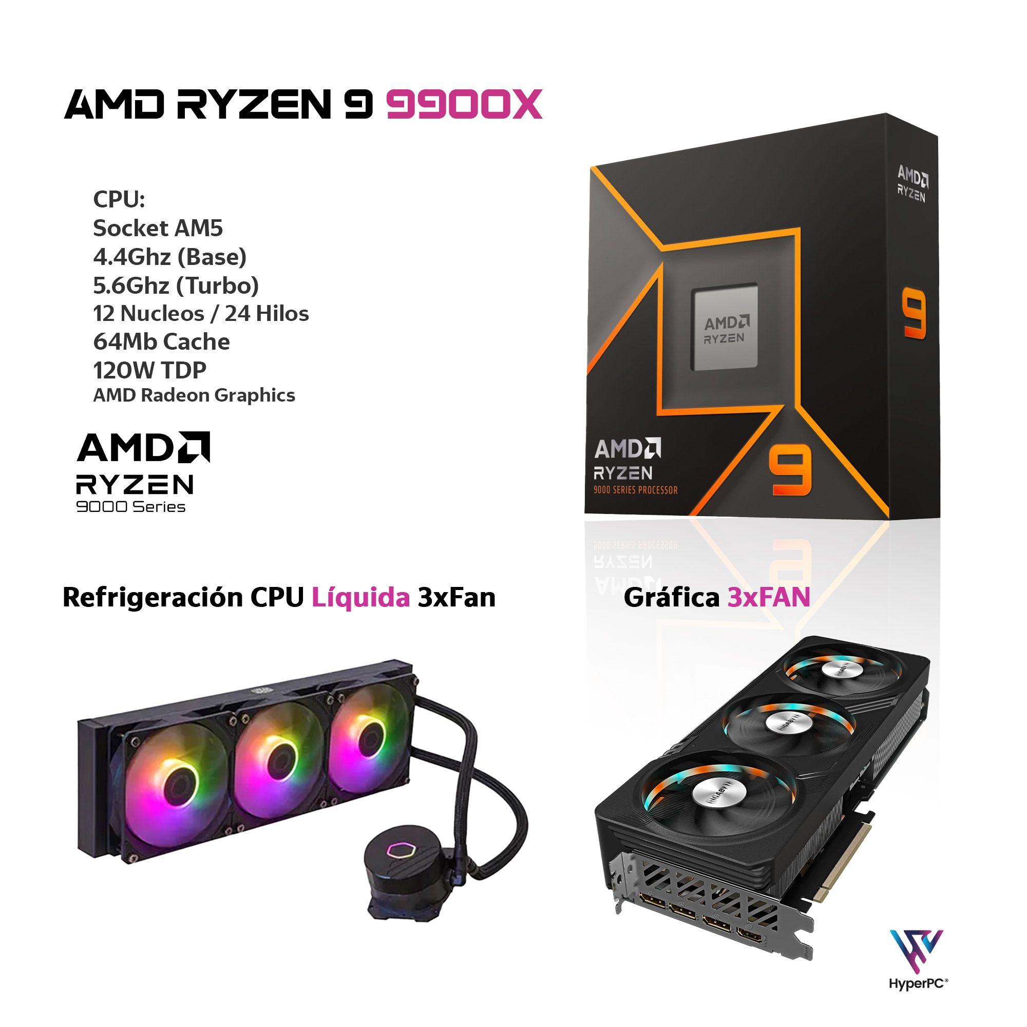 PC GAMER AMD RYZEN 9 9900X 32gb 2Tb RTX 5070 Ti 16Gb WiFi-2