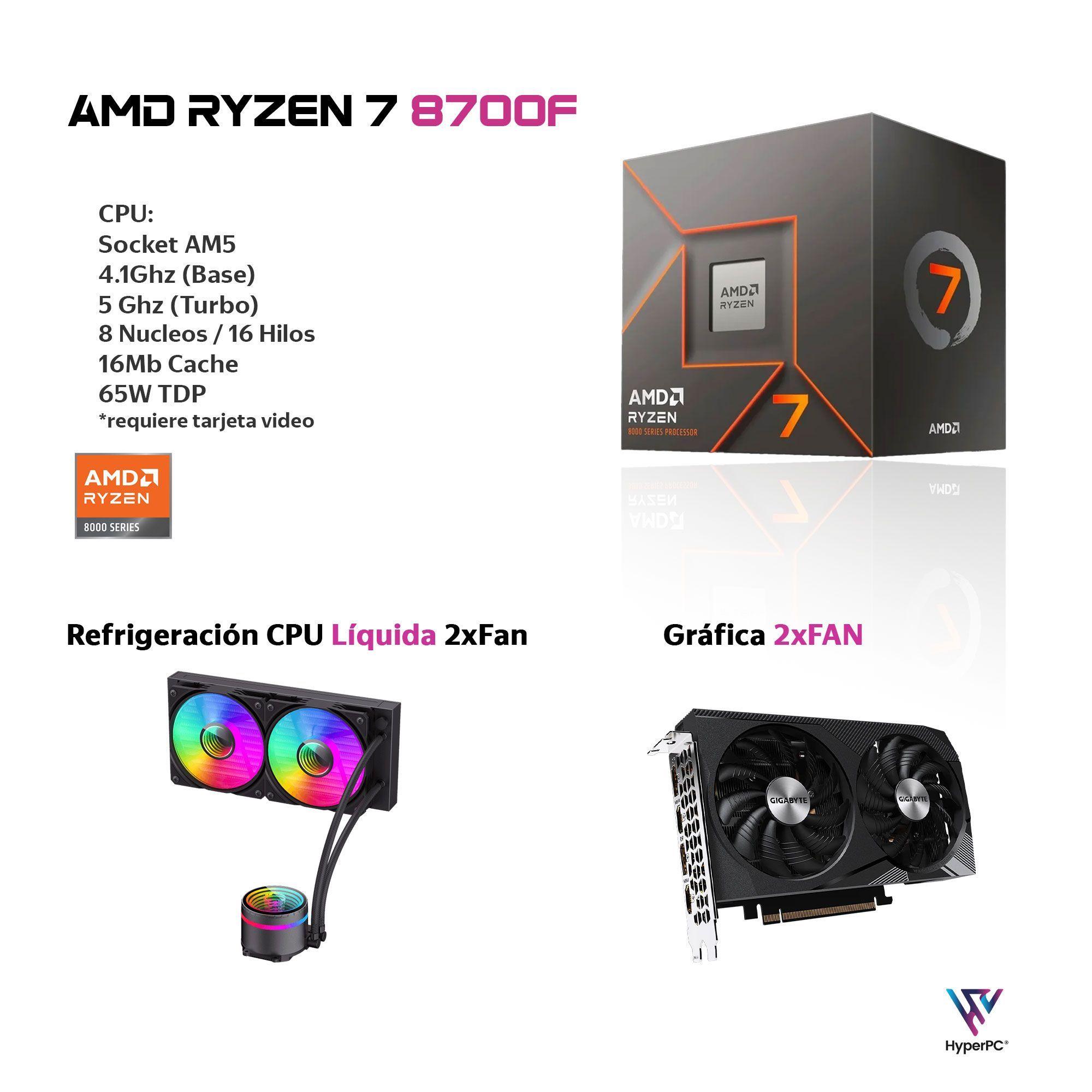 PC GAMER AMD RYZEN 7 8700 32Gb DDR5 2Tb RTX 5060 Ti-2