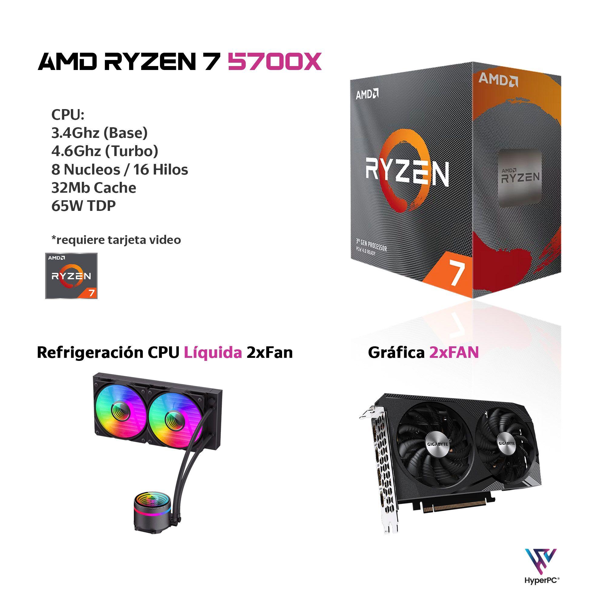 PC GAMER Blanco AMD RYZEN 7 5700X 32Gb 1Tb RTX 5060 Ti WiFi-2