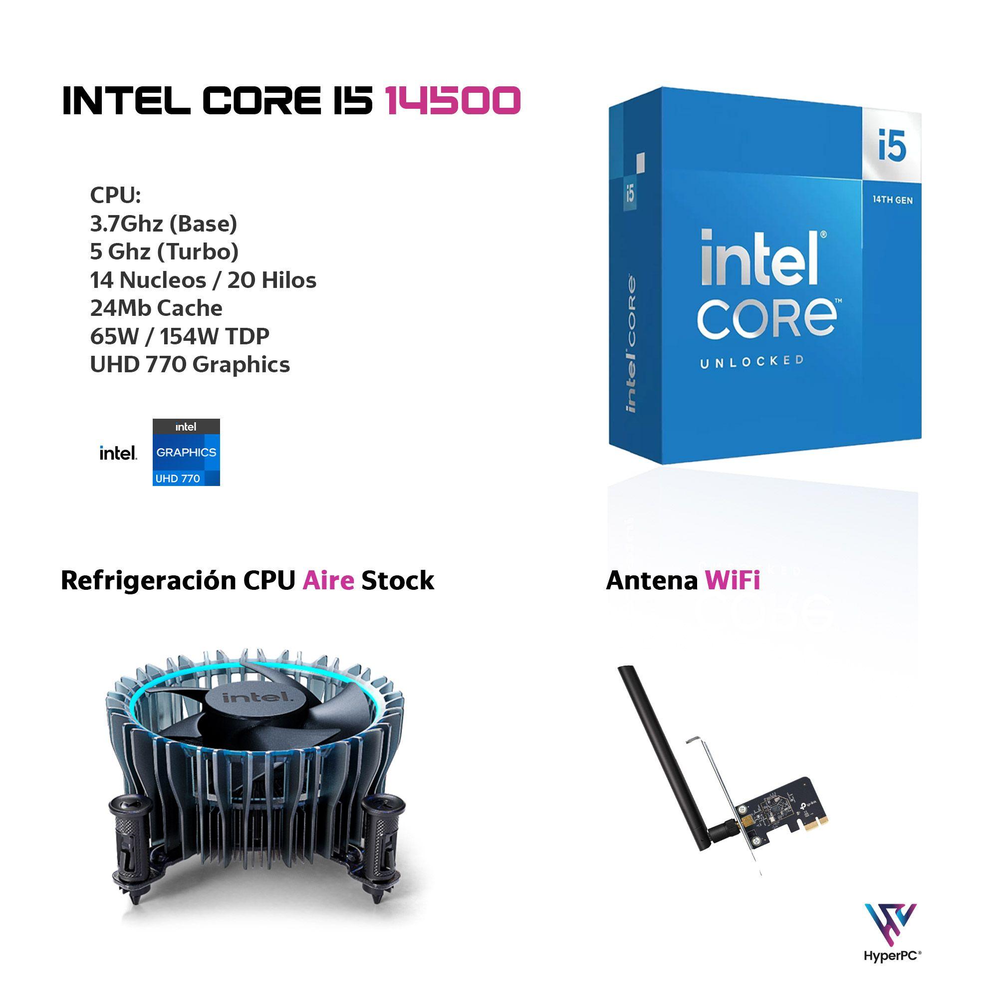 PC GAMER INTEL CORE i5 14500 32gb DDR5 1Tb UHD 770 WiFi-2