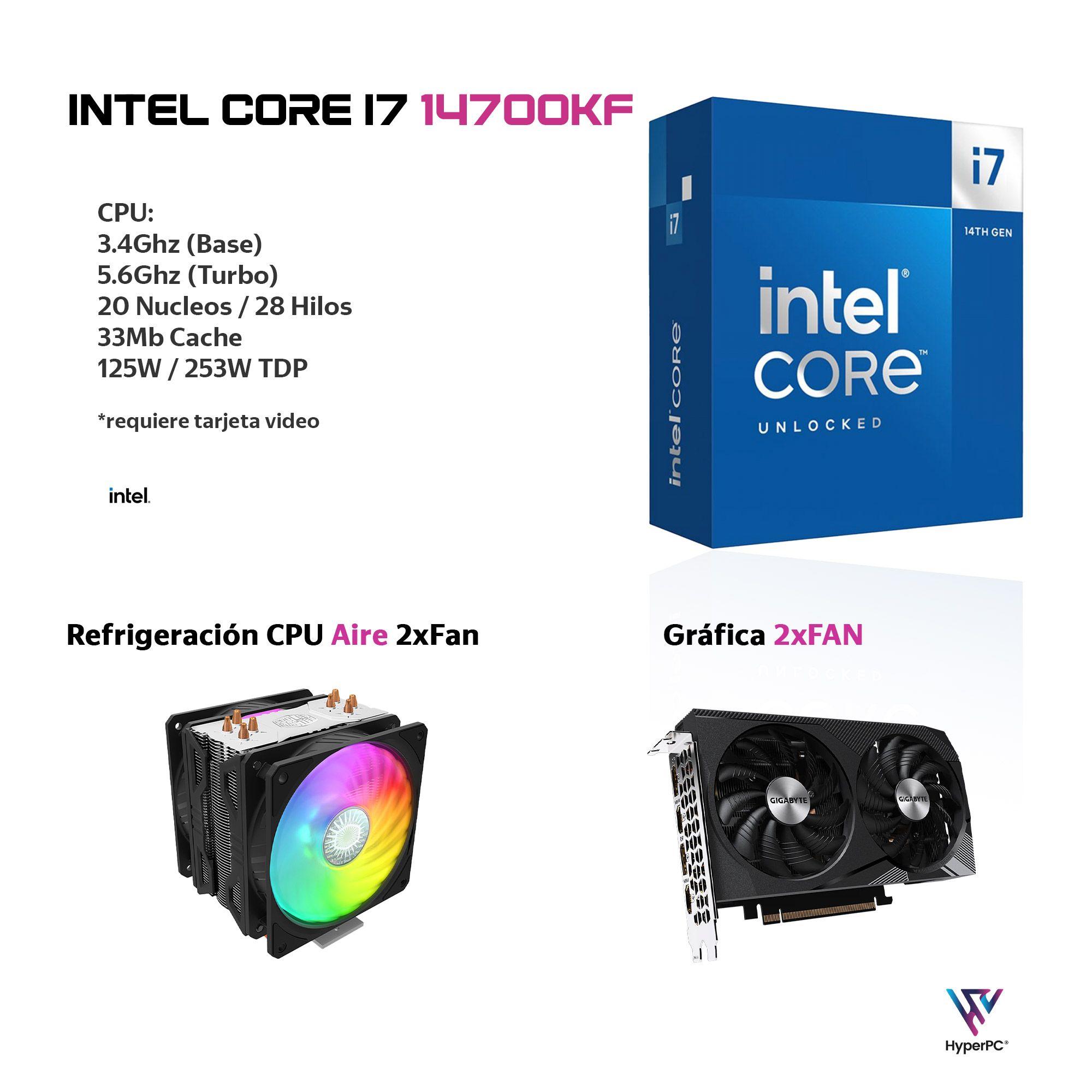 PC GAMER INTEL CORE i7 14700K 32gb DDR5 1Tb RTX 4060 WiFi Air-2