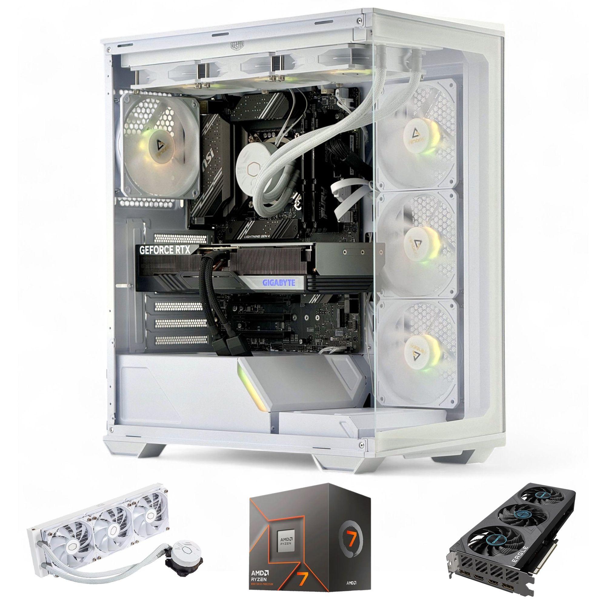 PC GAMER Blanco AMD RYZEN 7 8700 32gb 1Tb RTX 4070 SUPER WiFi-0