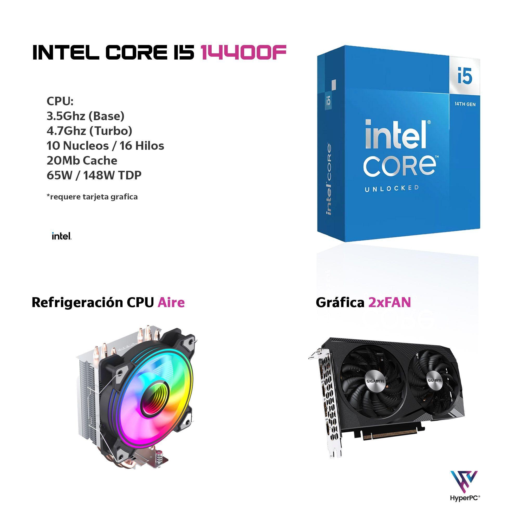 PC GAMER INTEL CORE i5 14400 16Gb DDR5 1Tb RX 7600-2