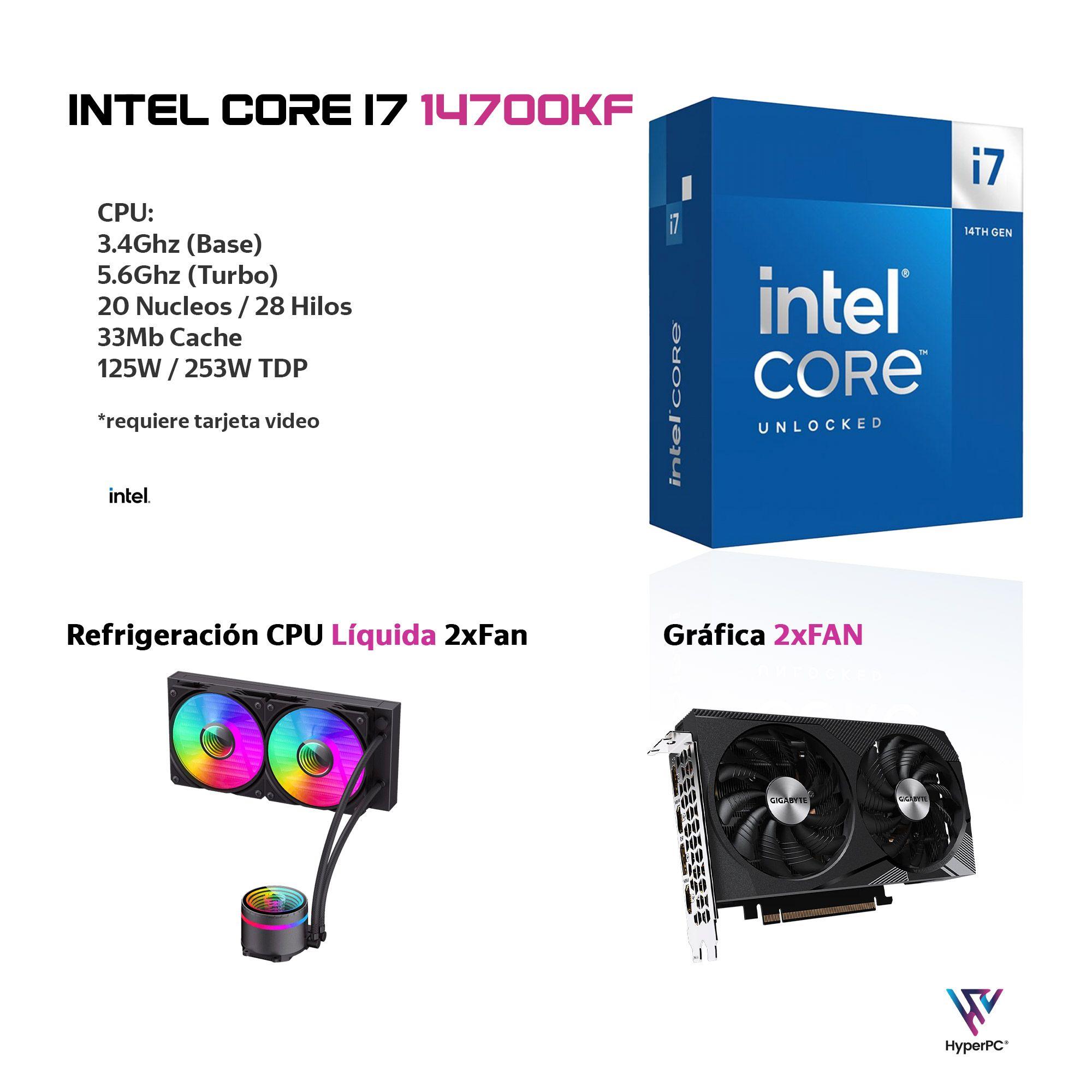 PC GAMER INTEL CORE i7 14700K 64gb DDR5 1Tb RTX 5060 Ti 16Gb WiFi-2