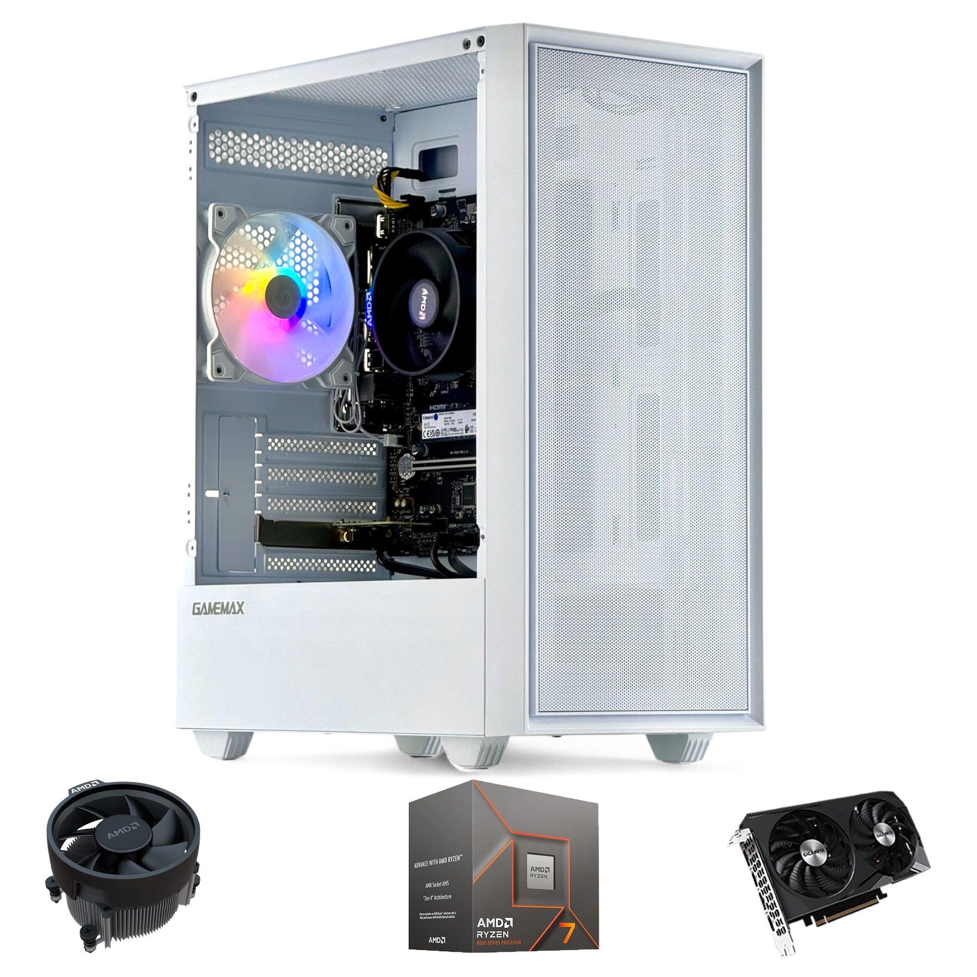 PC GAMER Blanco: AMD RYZEN 7 8700 16gb DDR5 1Tb GTX 1650 WiFi-0