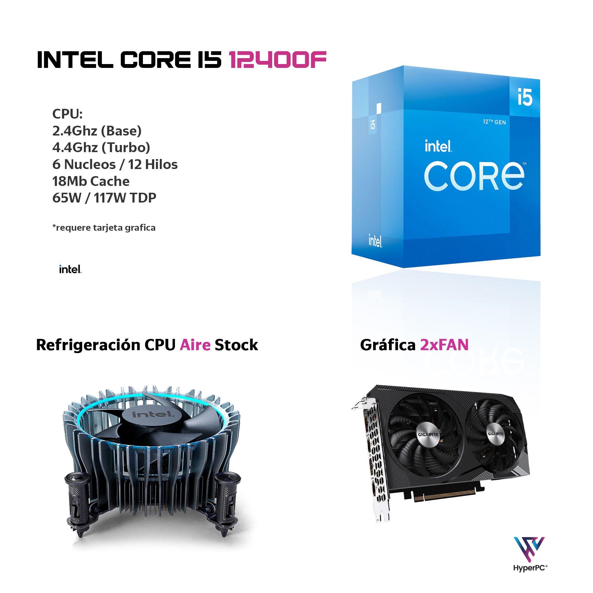 PC GAMER Blanco INTEL CORE i5 12400 16gb 1Tb RTX 3050 WiFi-2