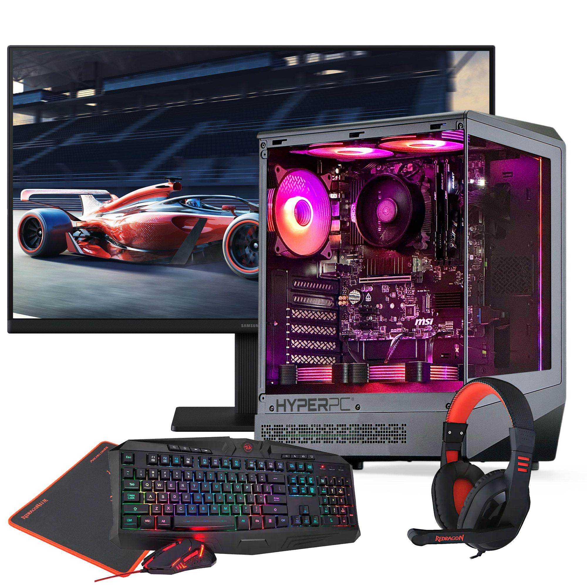 PC GAMER + MONITOR 24 + Perif: AMD RYZEN 5 8600G 32Gb 1Tb 760M-0