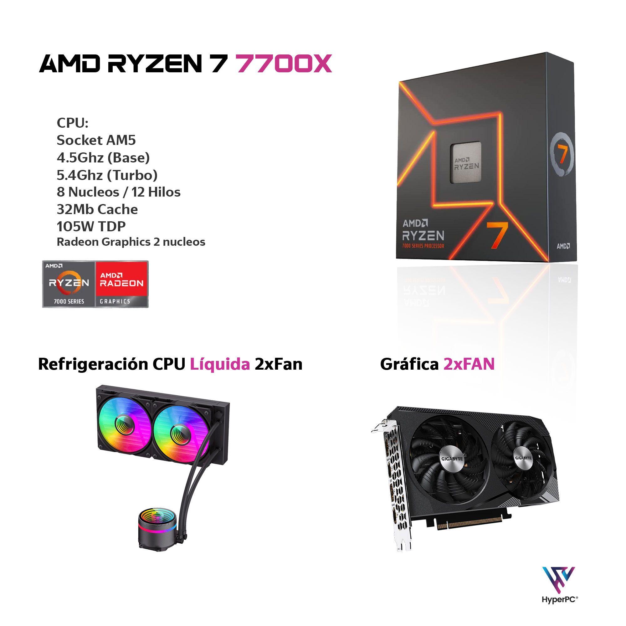 PC GAMER AMD RYZEN 7 7700X 32Gb DDR5 1Tb RTX 5070 12Gb-2