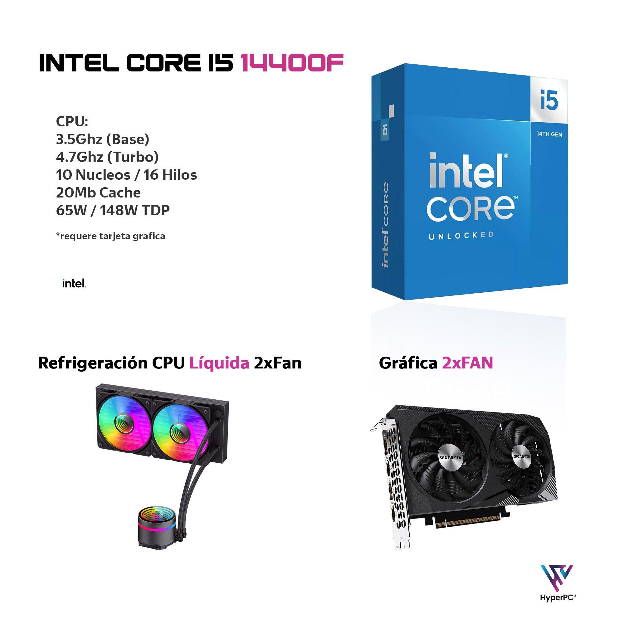 PC GAMER INTEL CORE i5 14400 64gb DDR5 2Tb RTX 5060 Ti WiFi-2