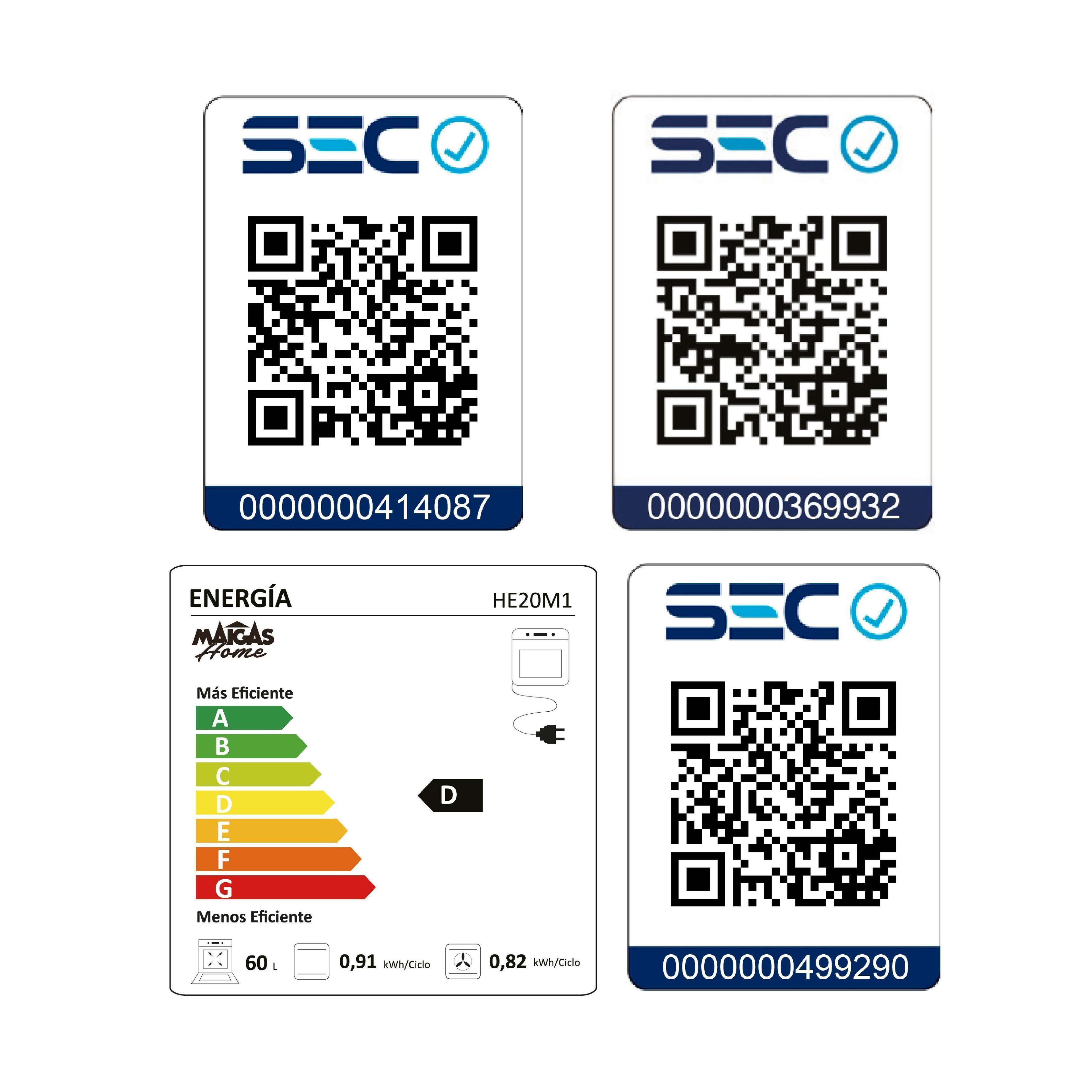 Kit Horno 60 litros con spiedo + Encimera vitrocerámica 4 quemadores + Campana retráctil-7