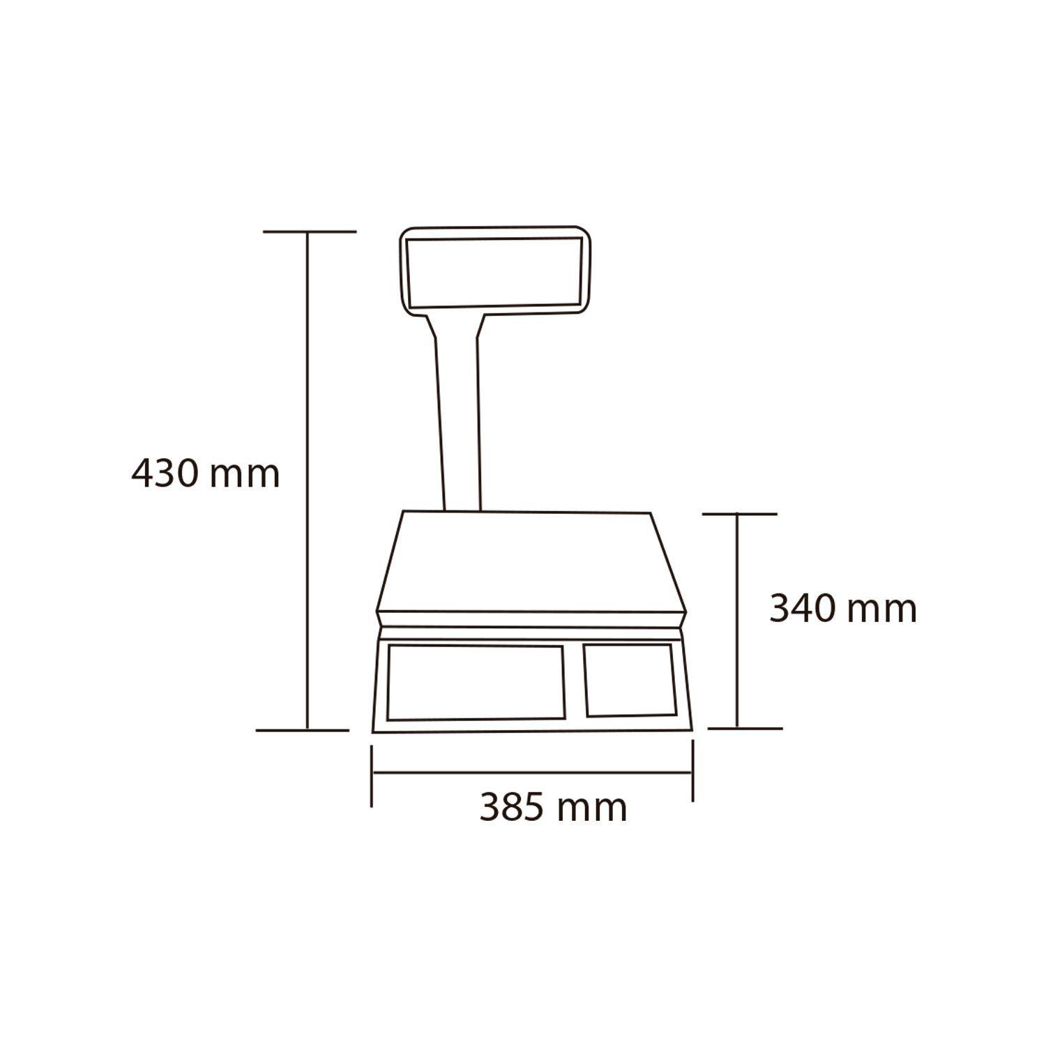 Balanza Electronica 30 Kg. c/Panel Lateral-2
