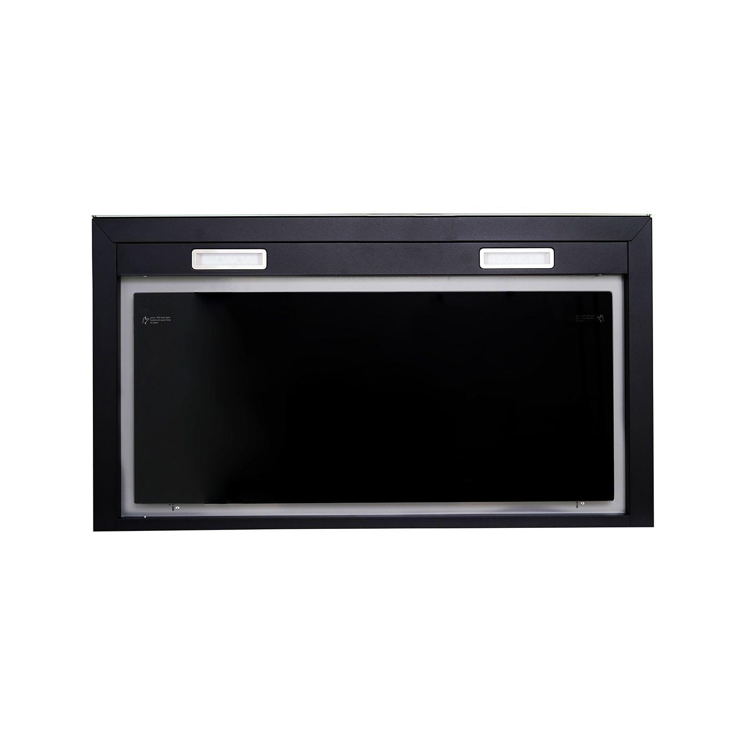 Campana Control Touch 90 cm / vidrio negro-4
