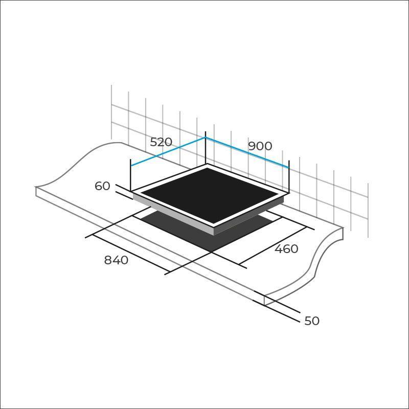 Encimera de Inducción 5 quemadores DELUXE CEI05D-2