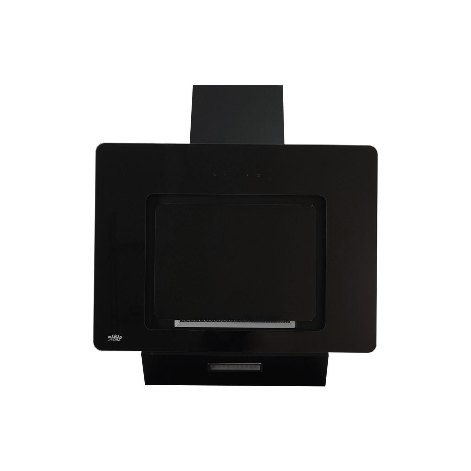 Campana decorativa vidrio negro Touch Control 60 cm-2