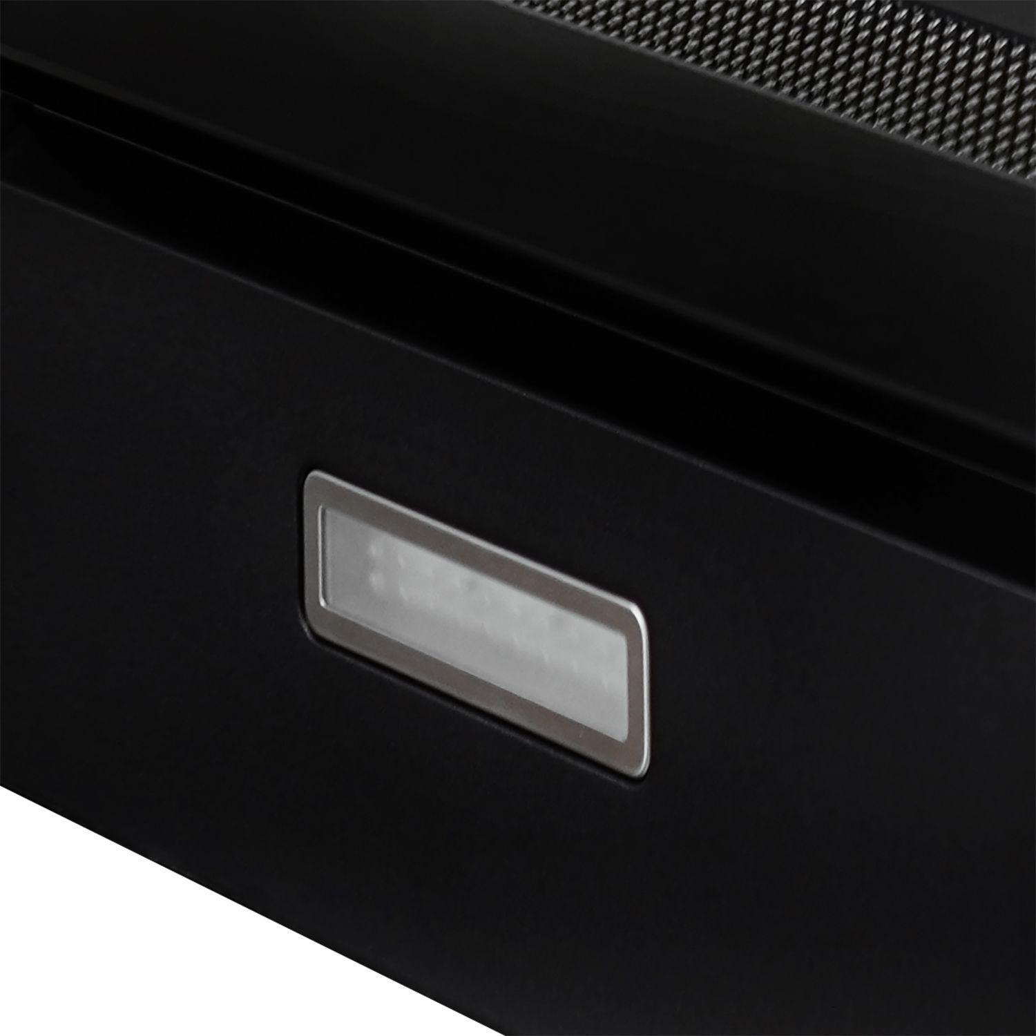 Campana decorativa vidrio negro Touch Control 60 cm-4