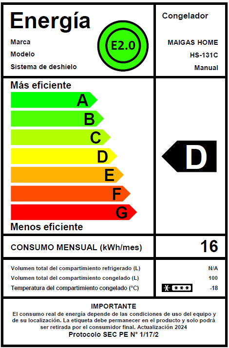 Freezer horizontal Dual Tapa Dura 100 litros blanco HS-131C-6