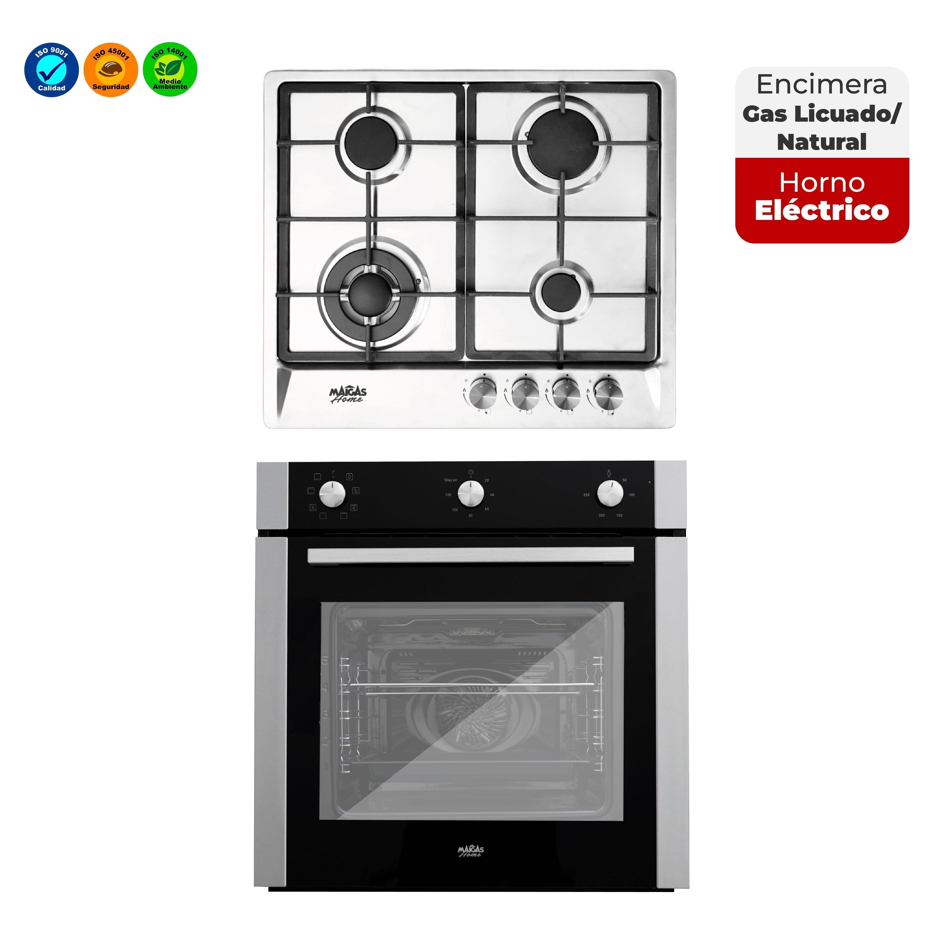 Kit Horno 60 litros con spiedo + Encimera a gas 4 quemadores-2