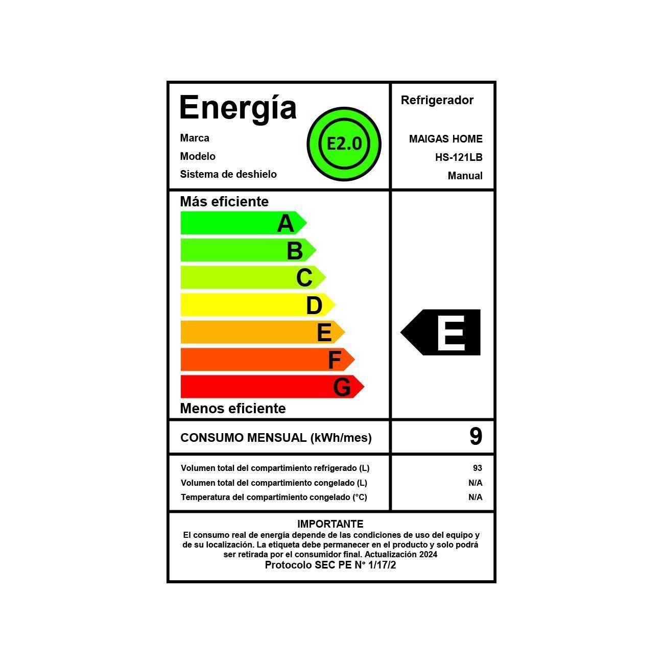 Frigobar retro 93 litros blanco HS-121LB-4