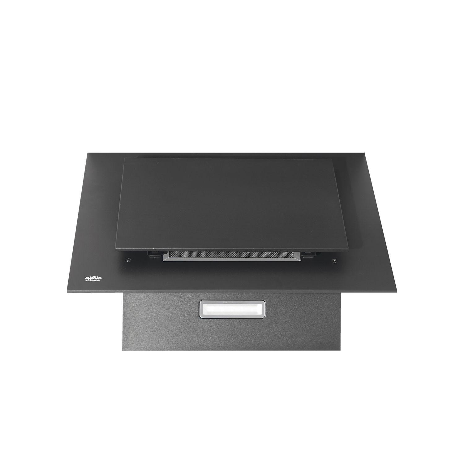 Campana Mural Negra 60 cm, 3 velocidades-3