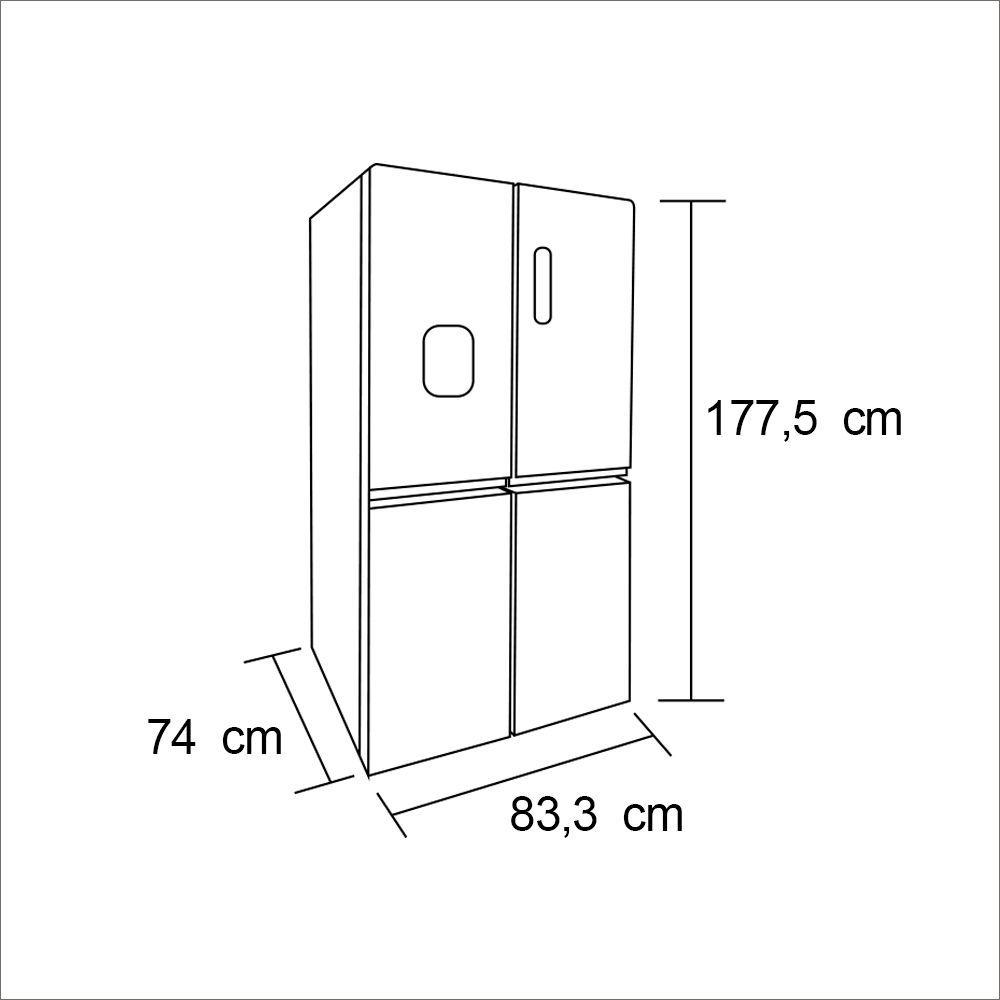 Refrigerador Side by Side 4 puertas-467 litros-3