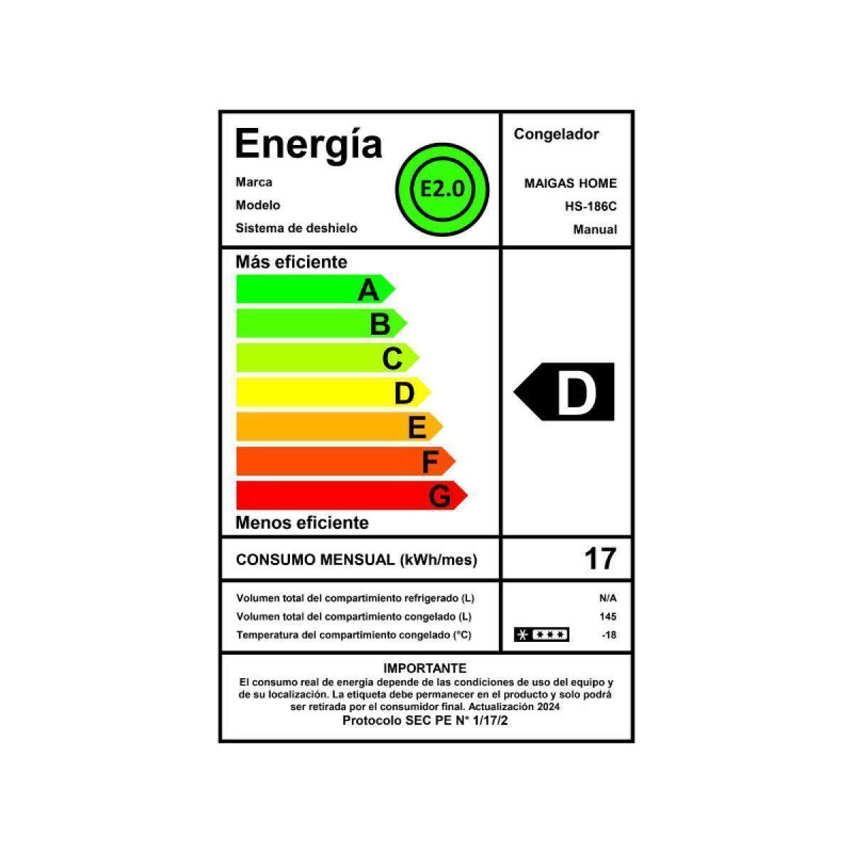 Freezer horizontal Dual tapa dura 145 litros HS-186C-4