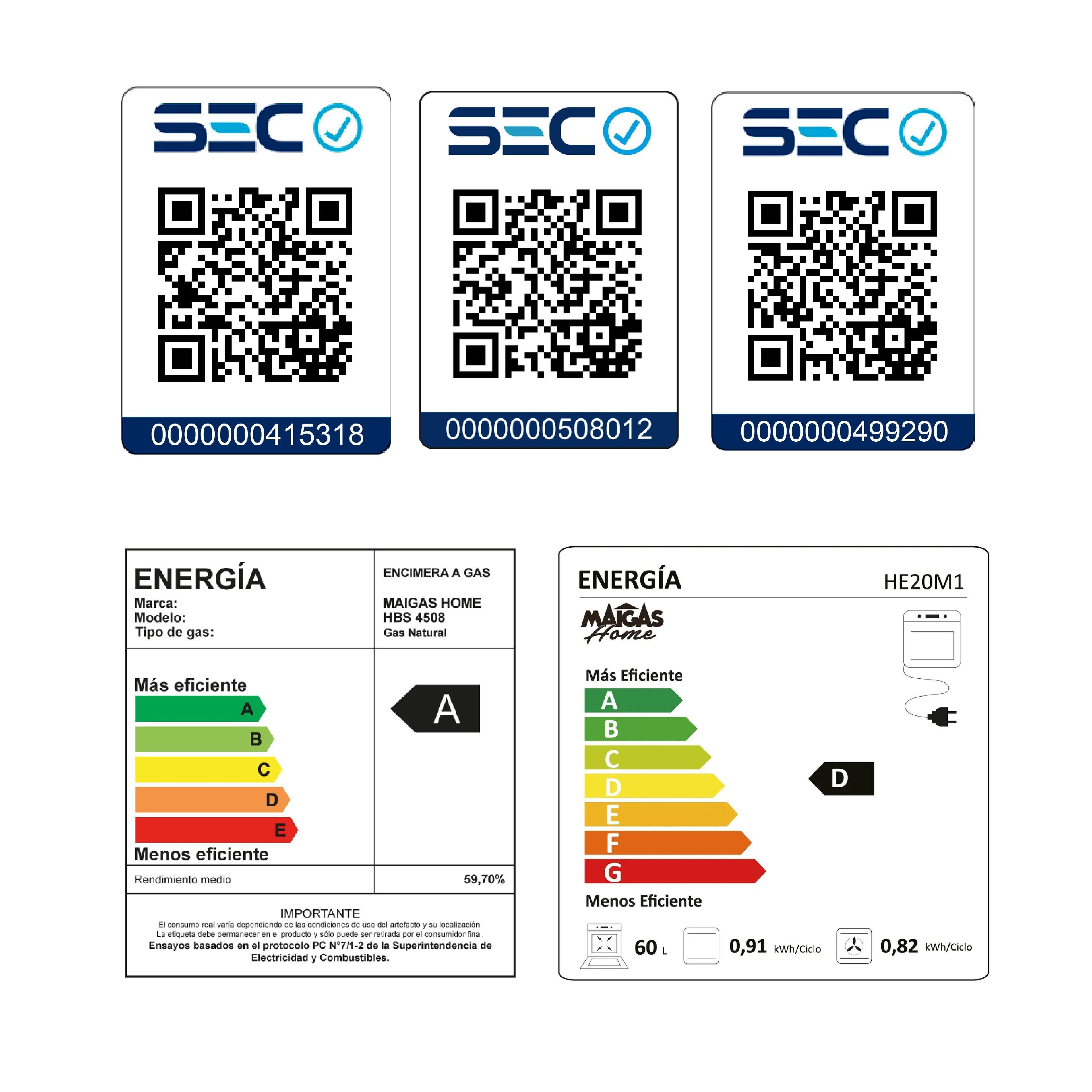 Kit Horno 60 litros con spiedo + Encimera a gas 4 quemadores + Campana decorativa rectangular-7