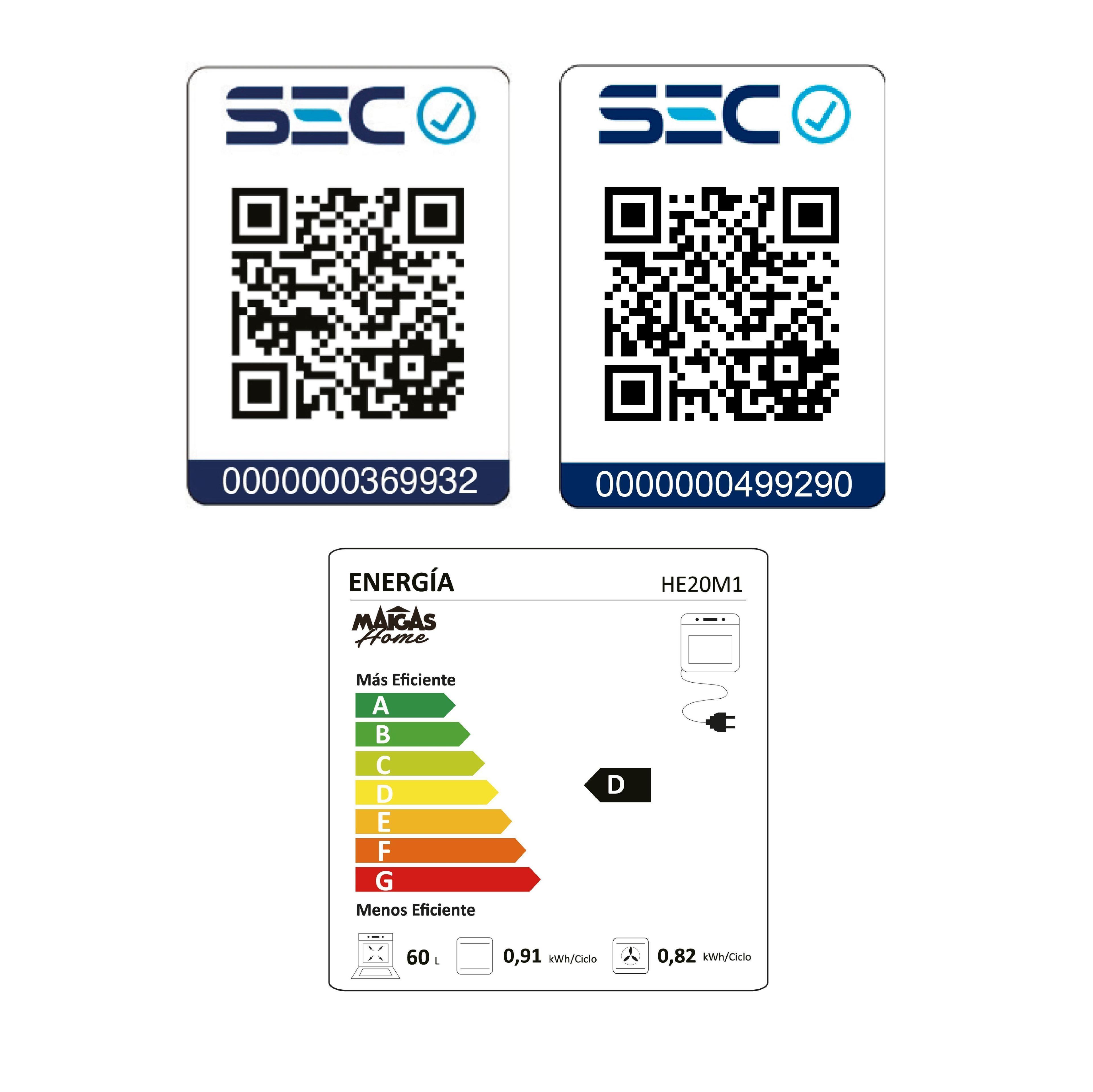 Kit Horno 60 litros con spiedo + Encimera eléctrica vitrocerámica 4 quemadores-6