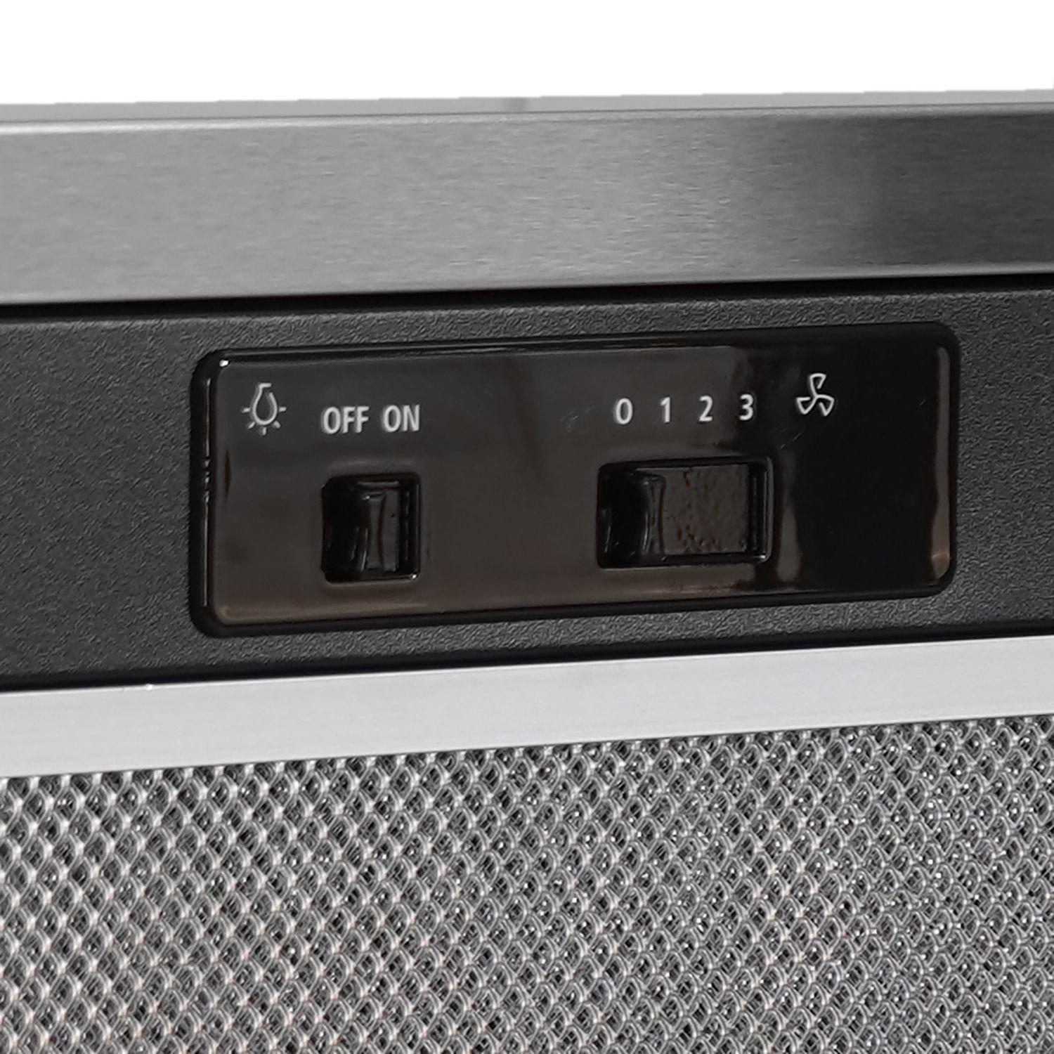 Campana Retractil Negra 60 cm, 3 velocidades-3