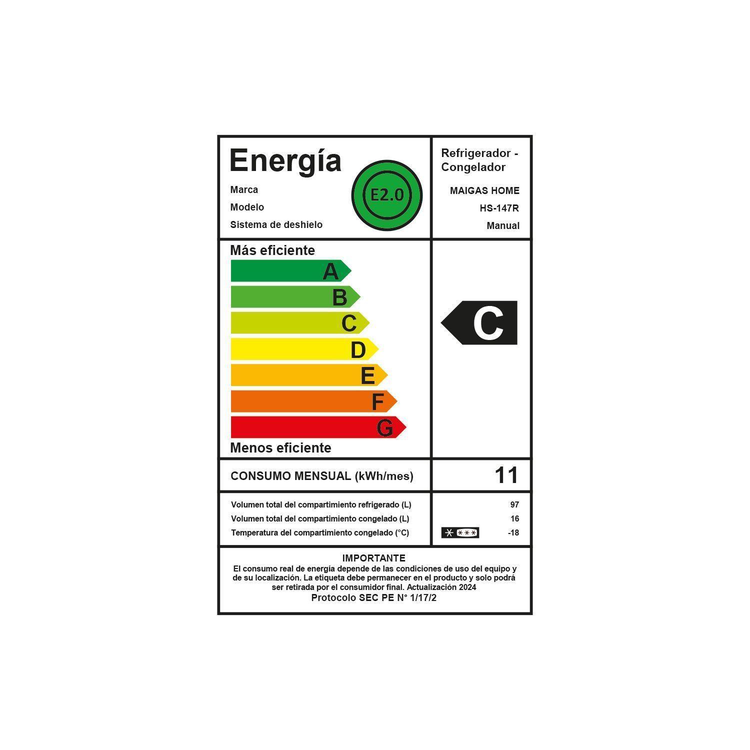 Frigobar 113 litros Inox HS-147R-3
