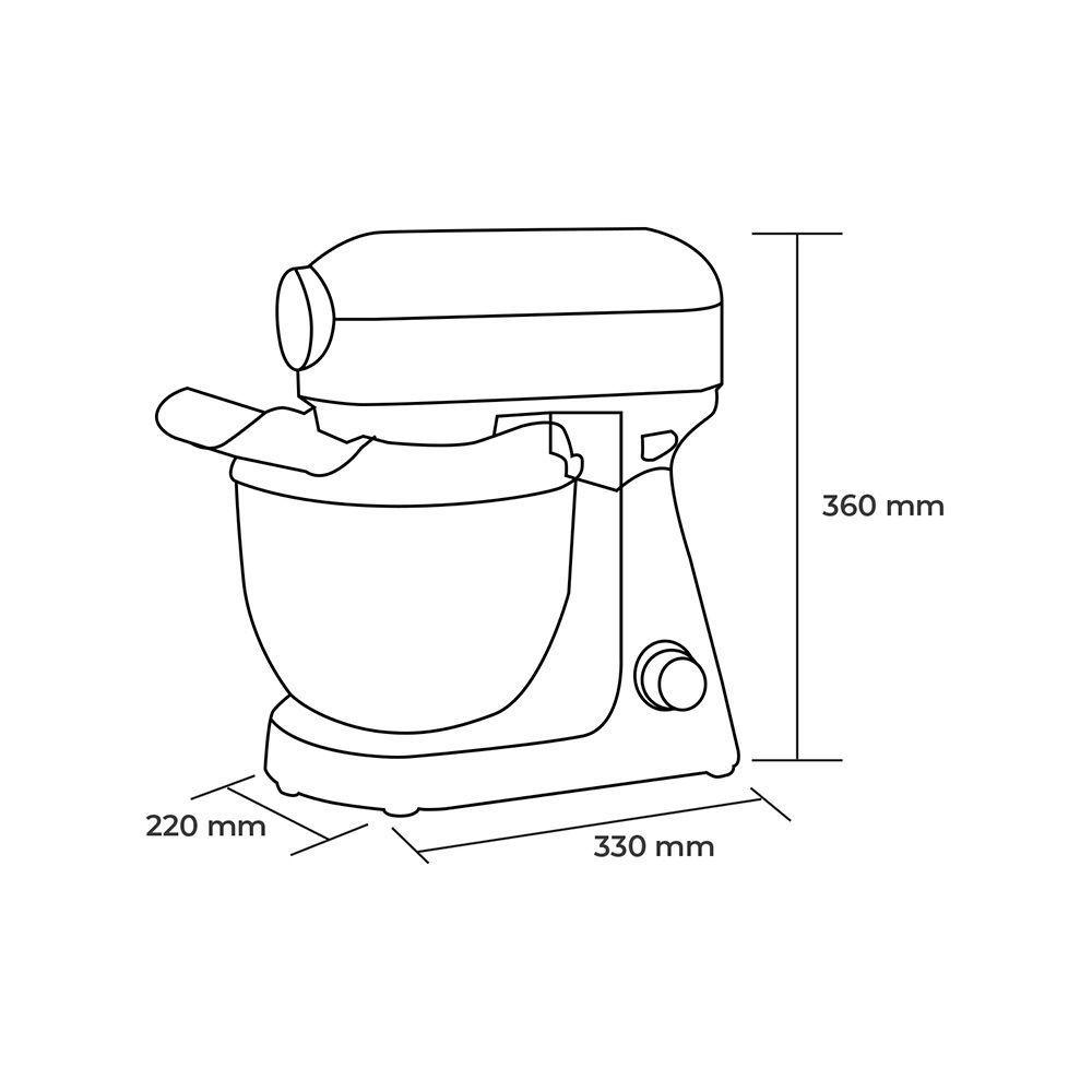 Batidora 5 lt. con molino de carne rojo Lorenzza SC265R-4