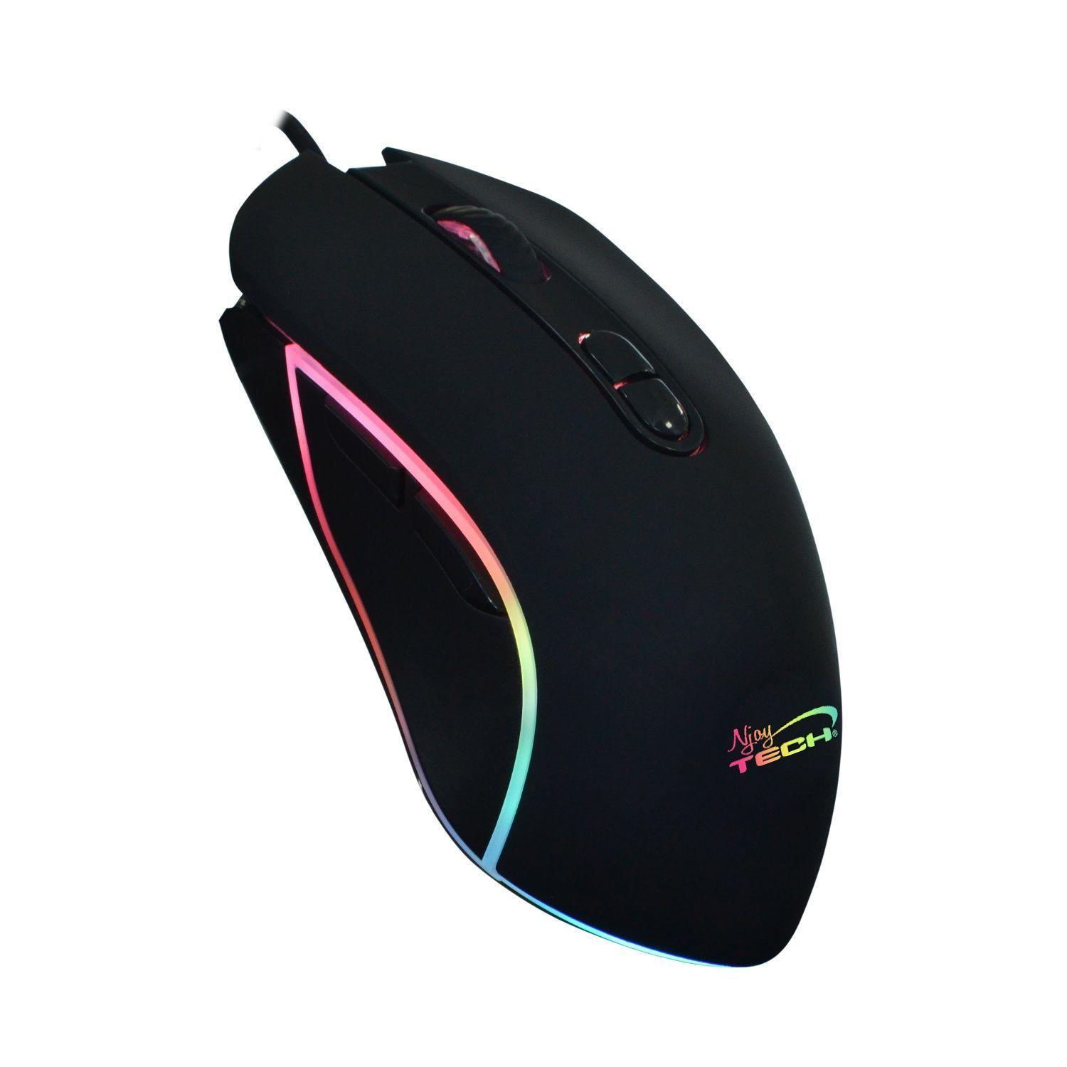 Mouse Gamer Pro4800dpi Stratos Njoytech Rgb Programable Usb-1