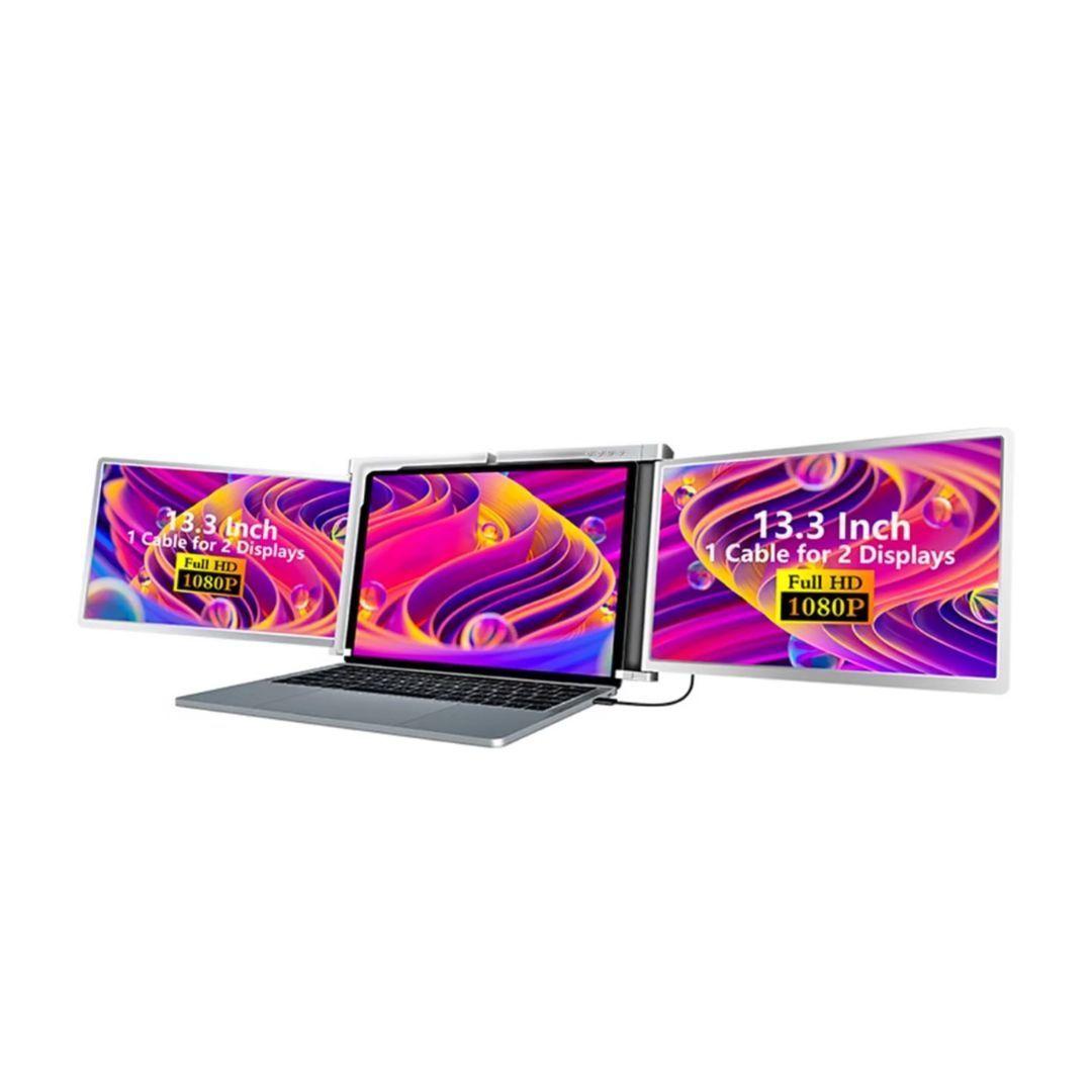 Monitor Doble 13.3“ M-BLACK para Macbook y Windows-0