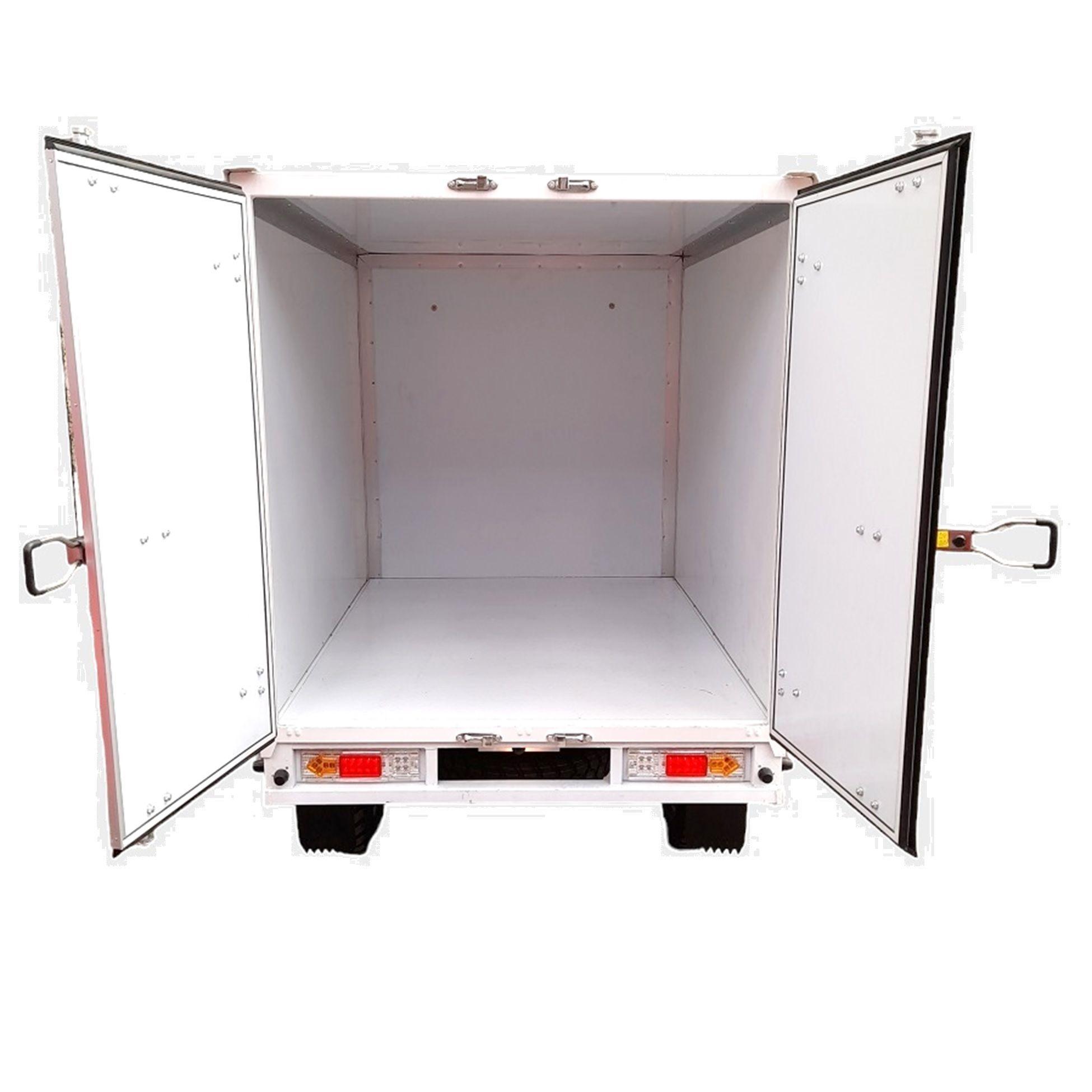 Triciclo de carga con caja cerrada y cabina-5